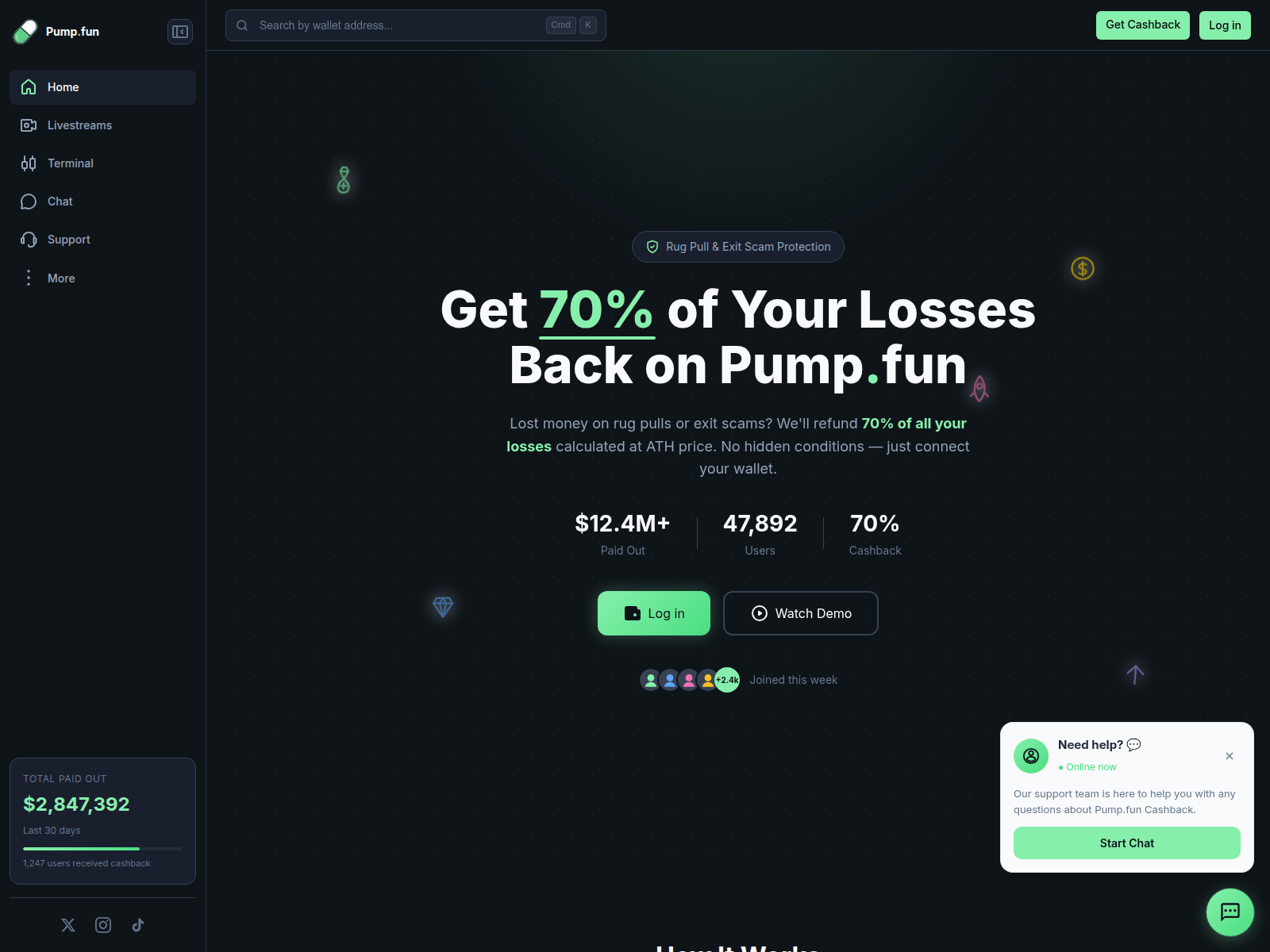 Screenshot of pump-rescue.fun