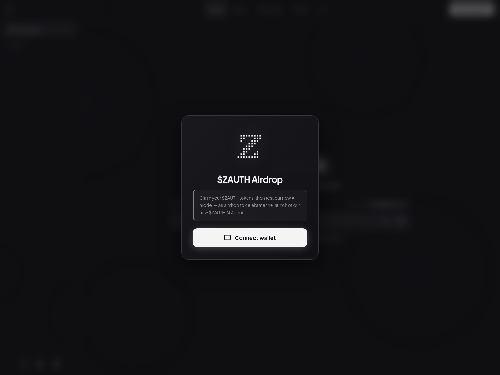 Screenshot of zauthagent.xyz