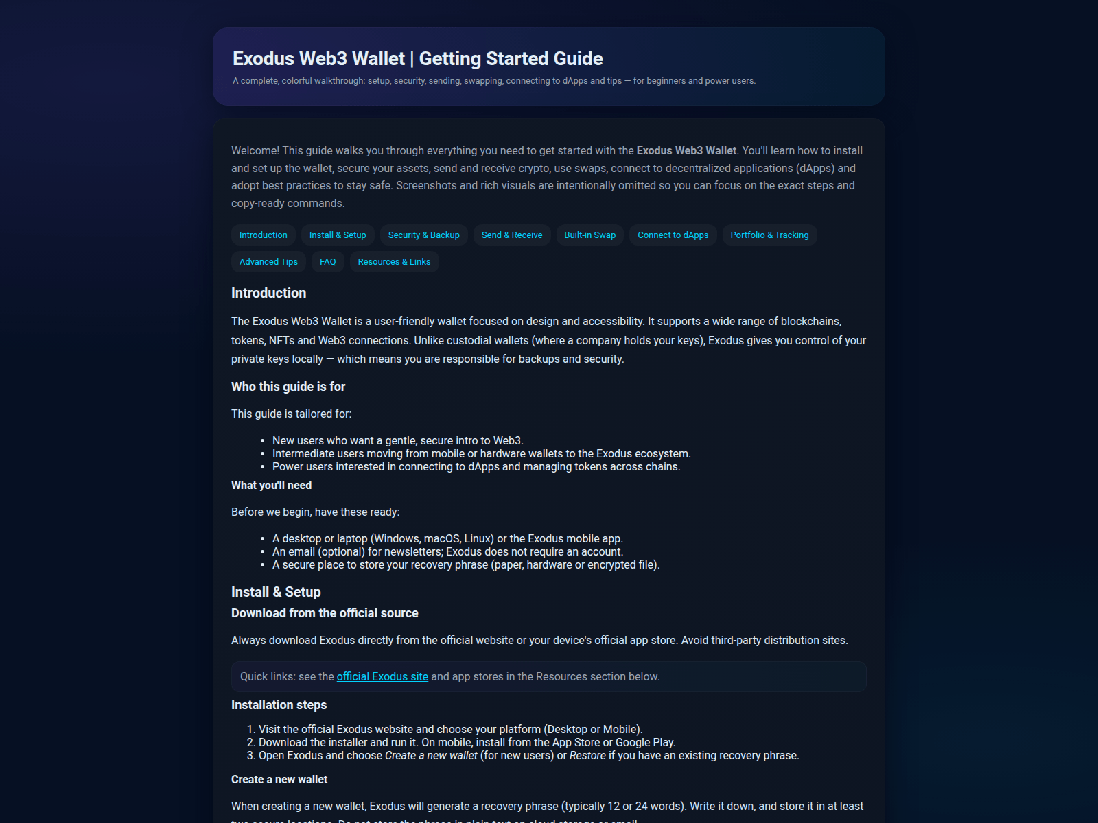 Screenshot of exodus-webb.pages.dev