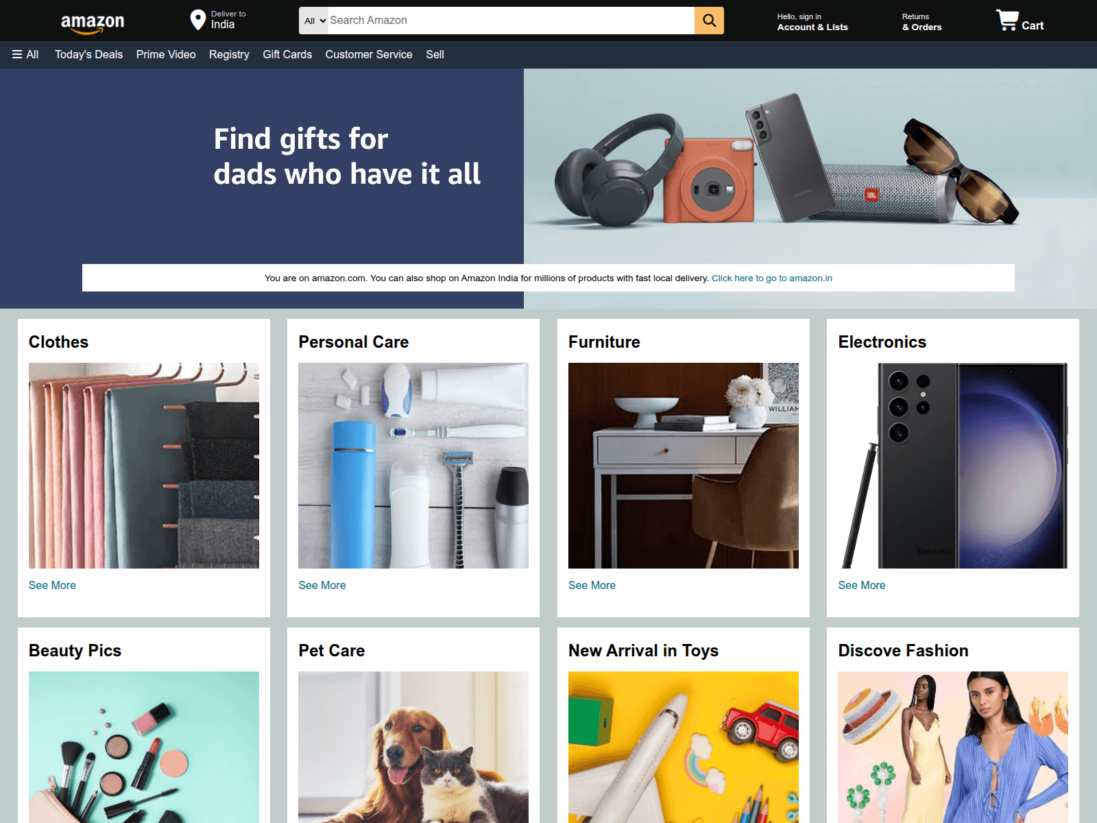 Screenshot of amazonclone-nine-psi.vercel.app