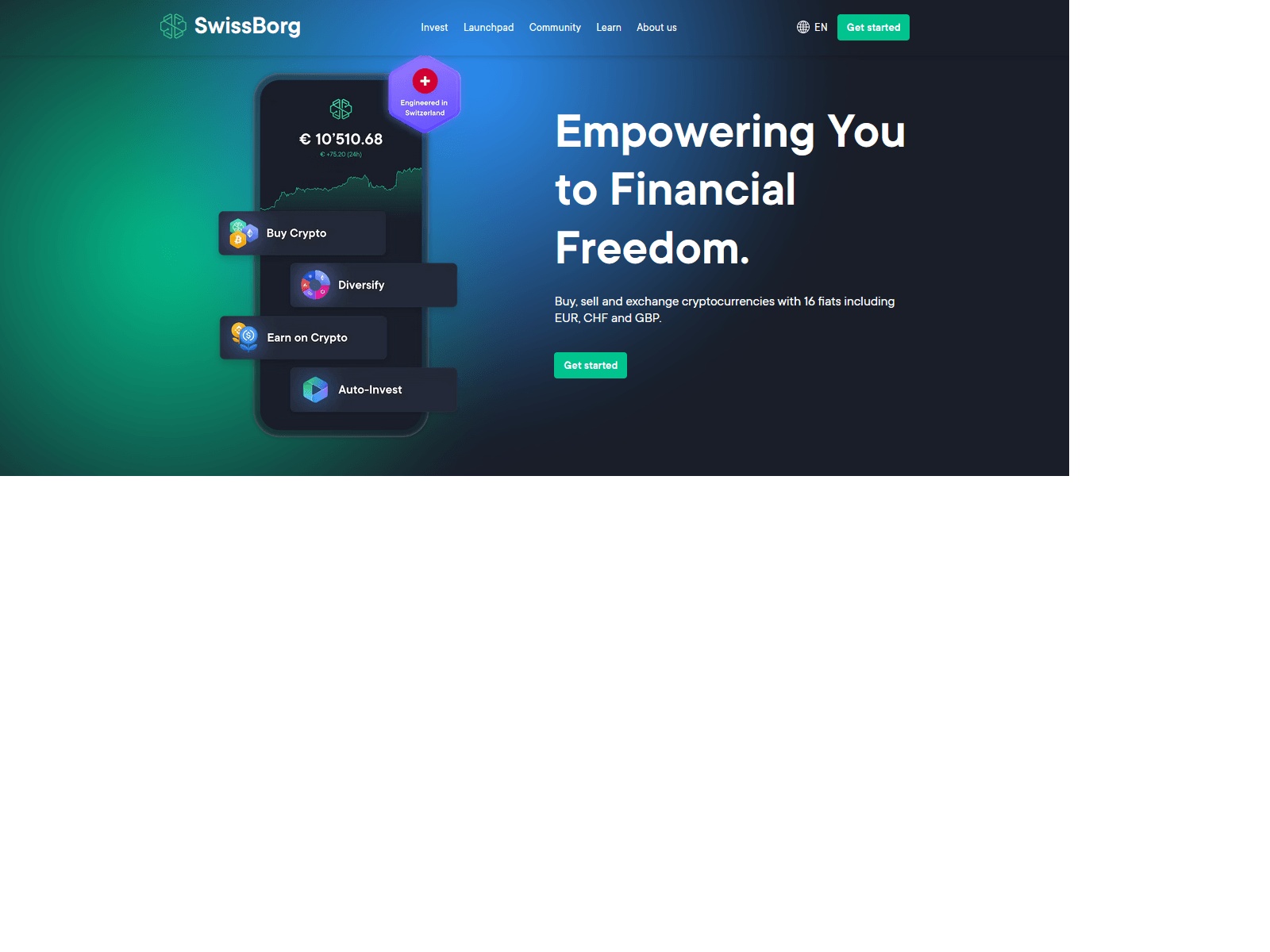 Screenshot of swissborgloginus.webflow.io