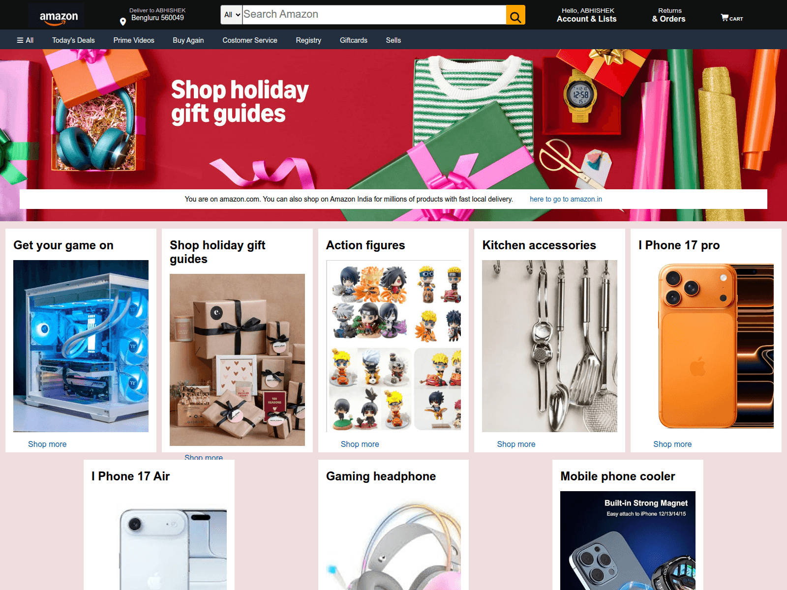 Screenshot of amazon-clone-flame-ten.vercel.app