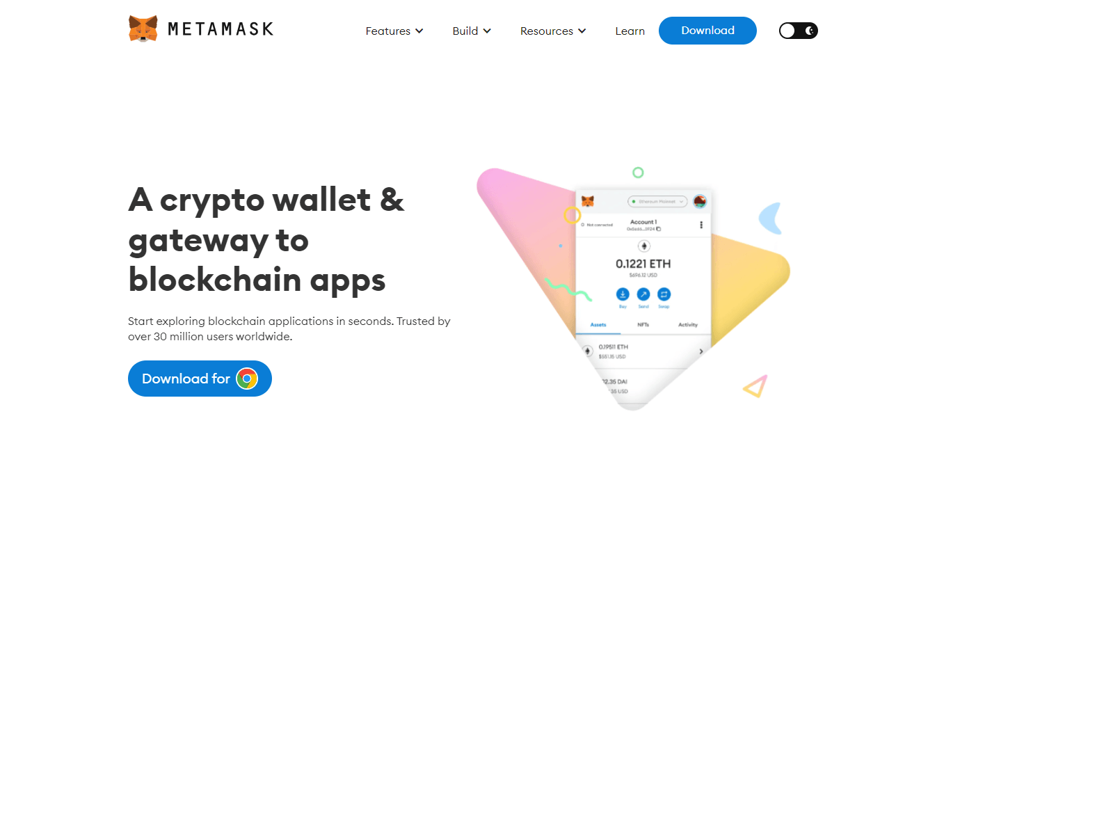 Screenshot of metatamaskwallet.webflow.io