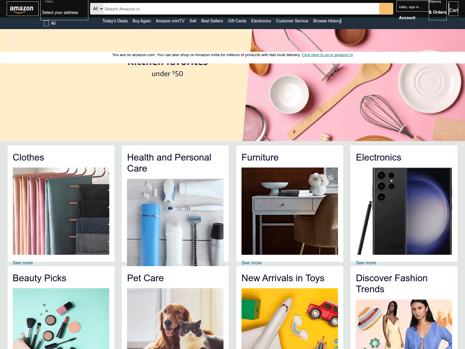 Screenshot of amazon-clone-amber-seven.vercel.app