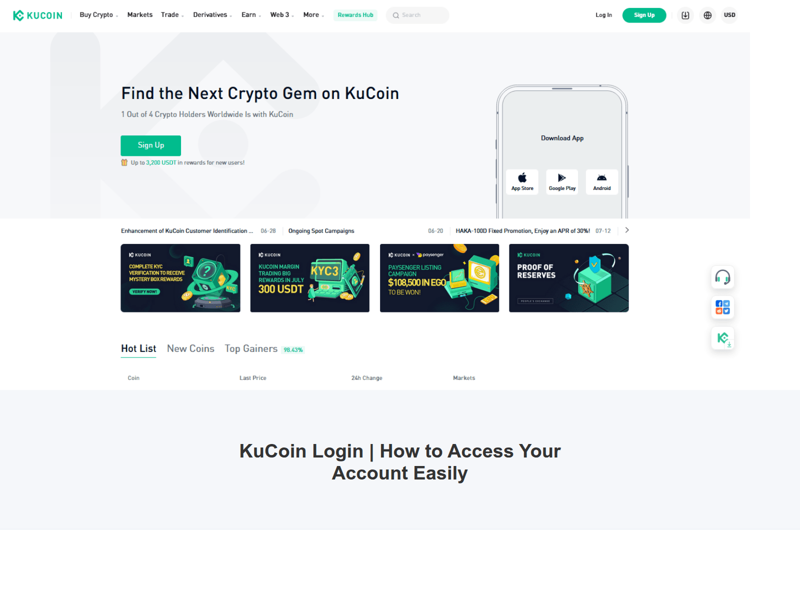 Screenshot of kecoinilogin.webflow.io