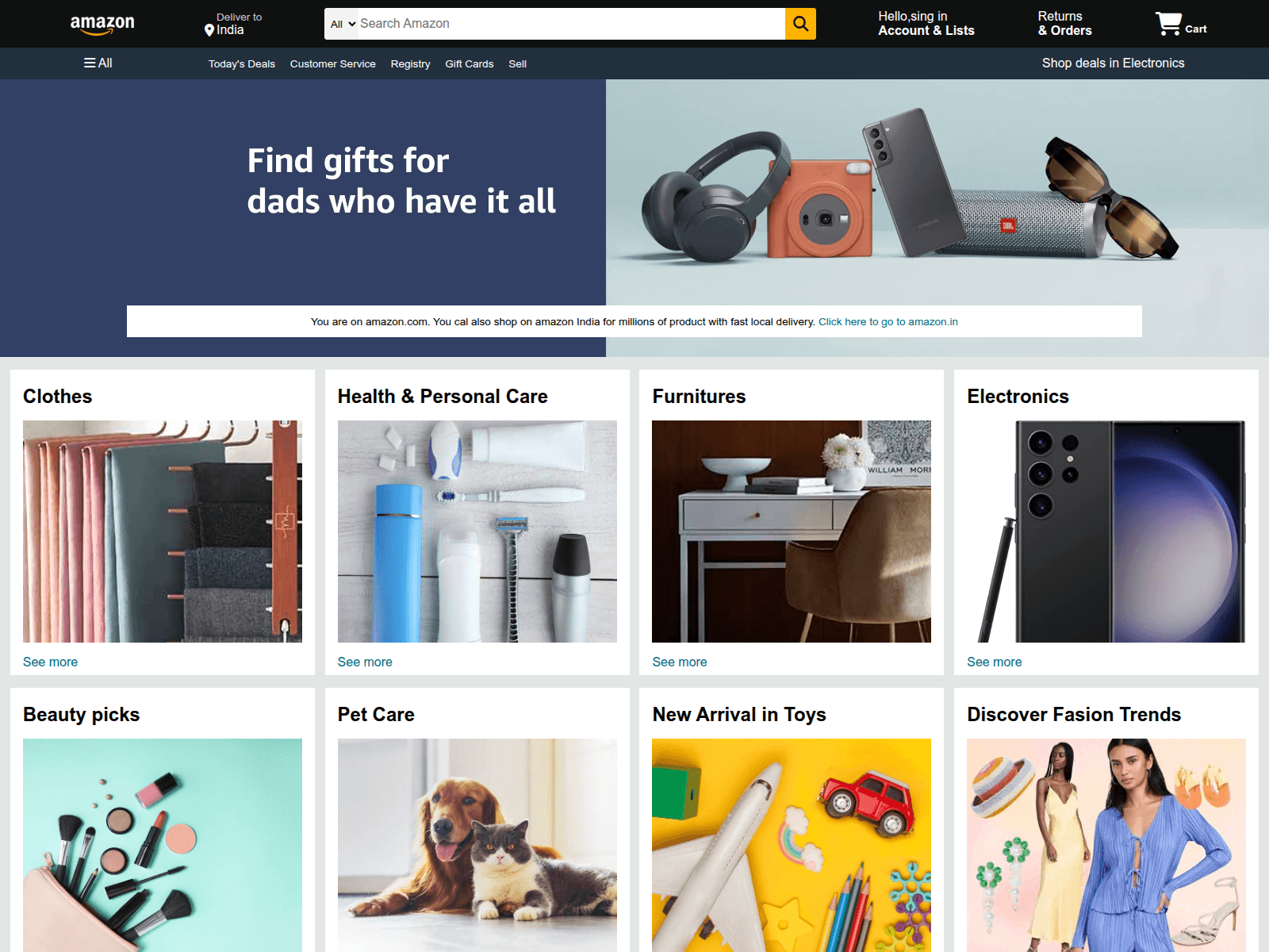 Screenshot of amazon-clone-theta-six.vercel.app