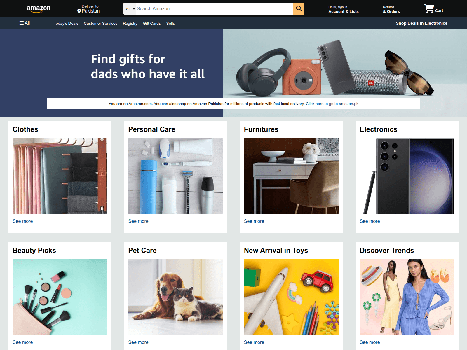 Screenshot of amazon-clone-ochre-three.vercel.app