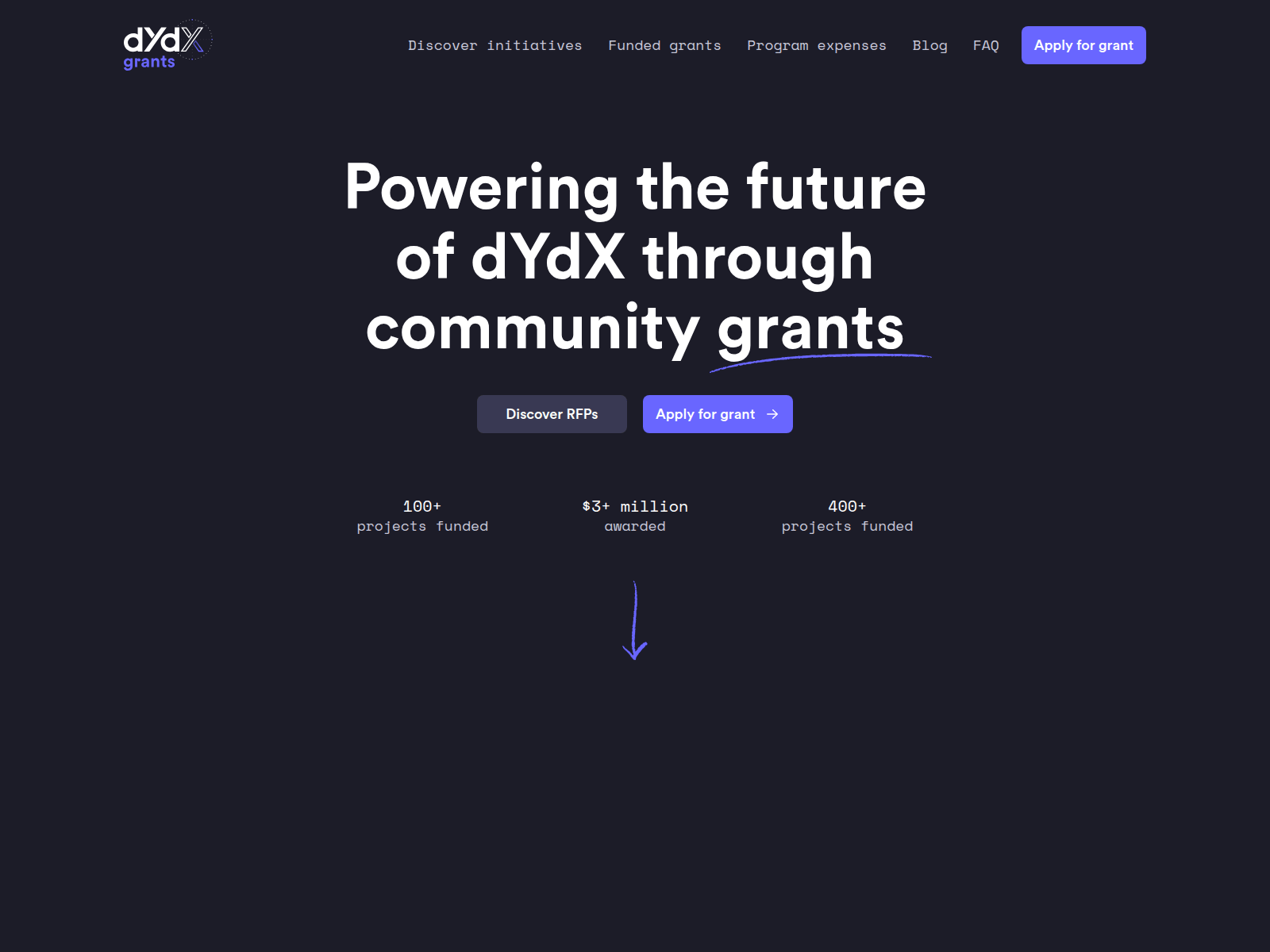 Screenshot of dydxnext.vercel.app