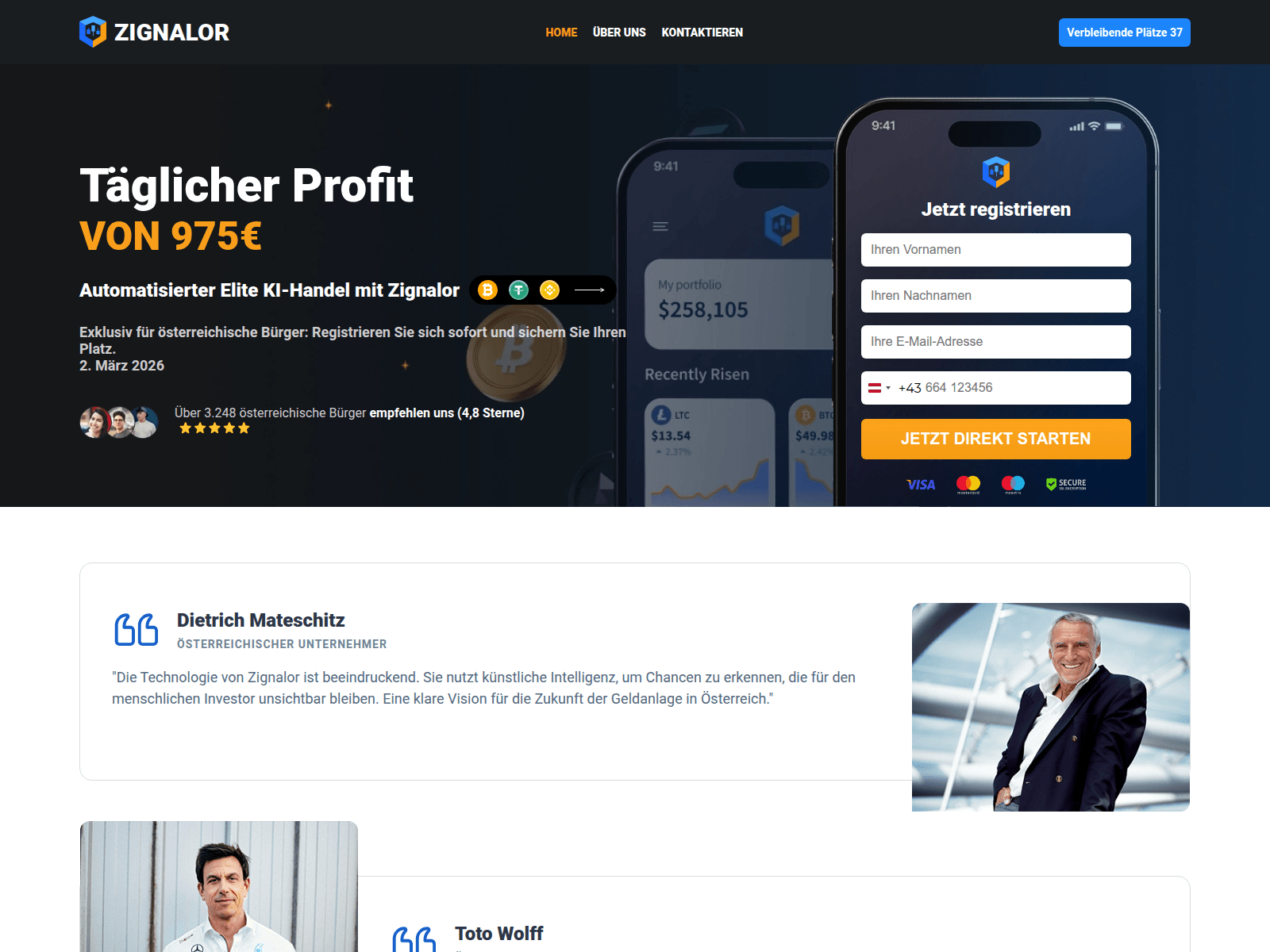 Screenshot of zignalor-at.com