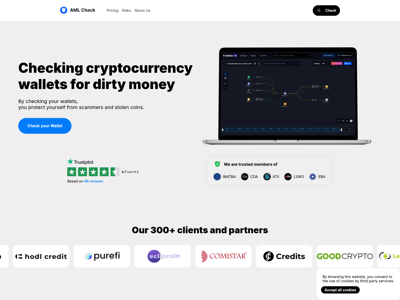 Screenshot of amlrisk-score.com
