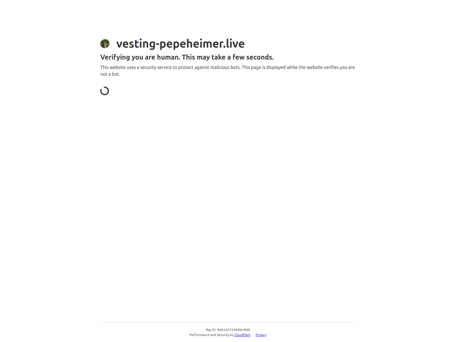 Screenshot of vesting-pepeheimer.live