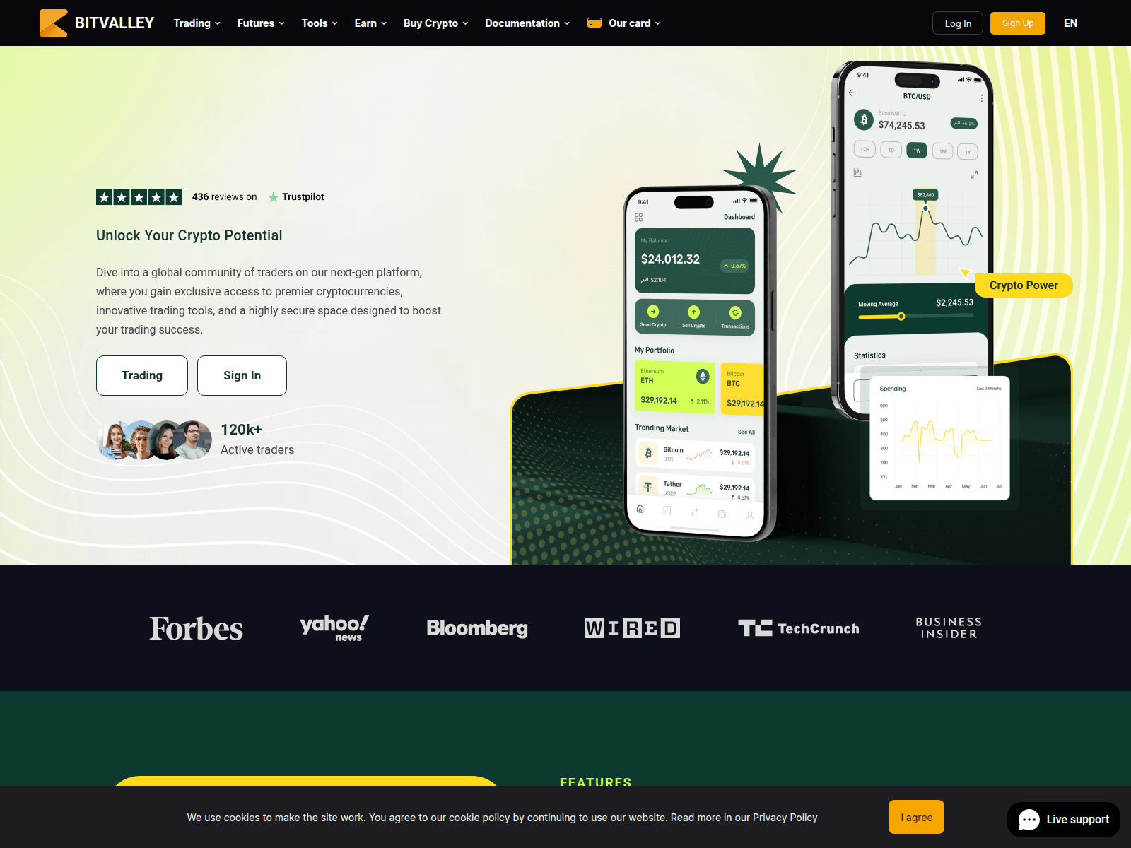 Screenshot of bitvalley.live