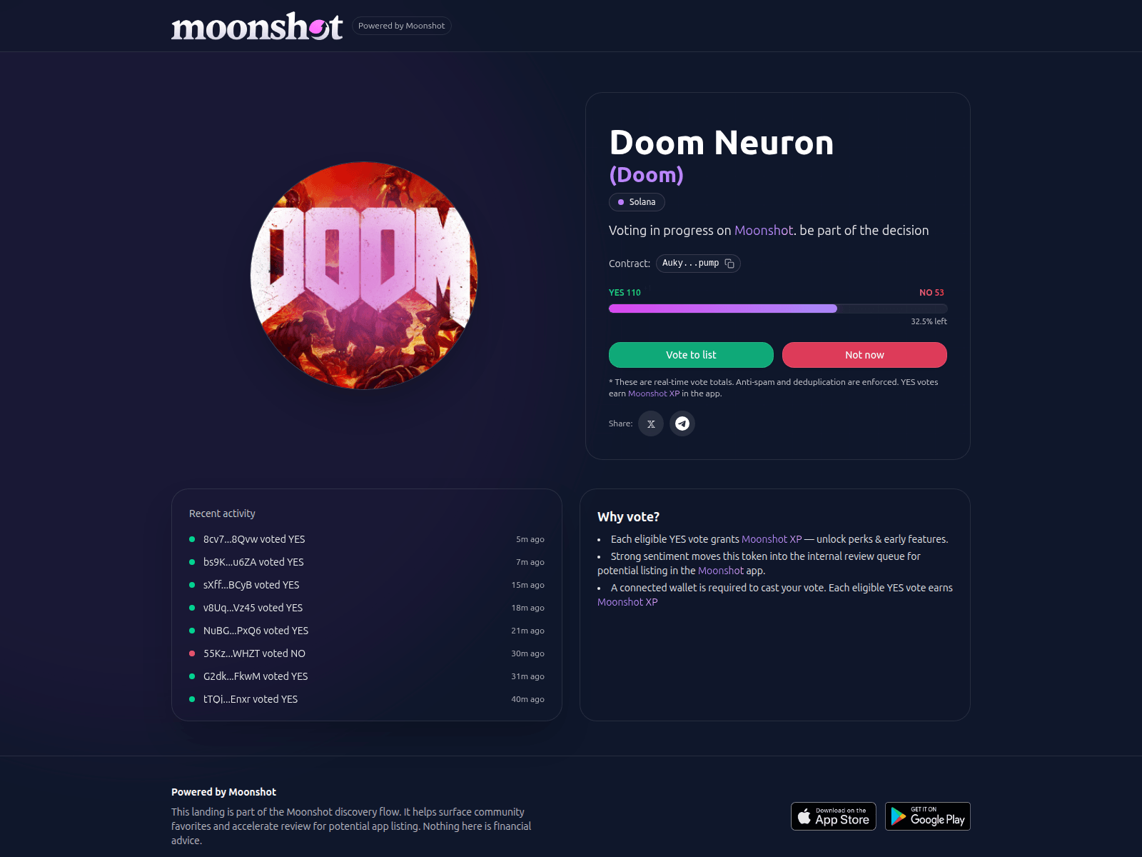 Screenshot of shotvote.fun