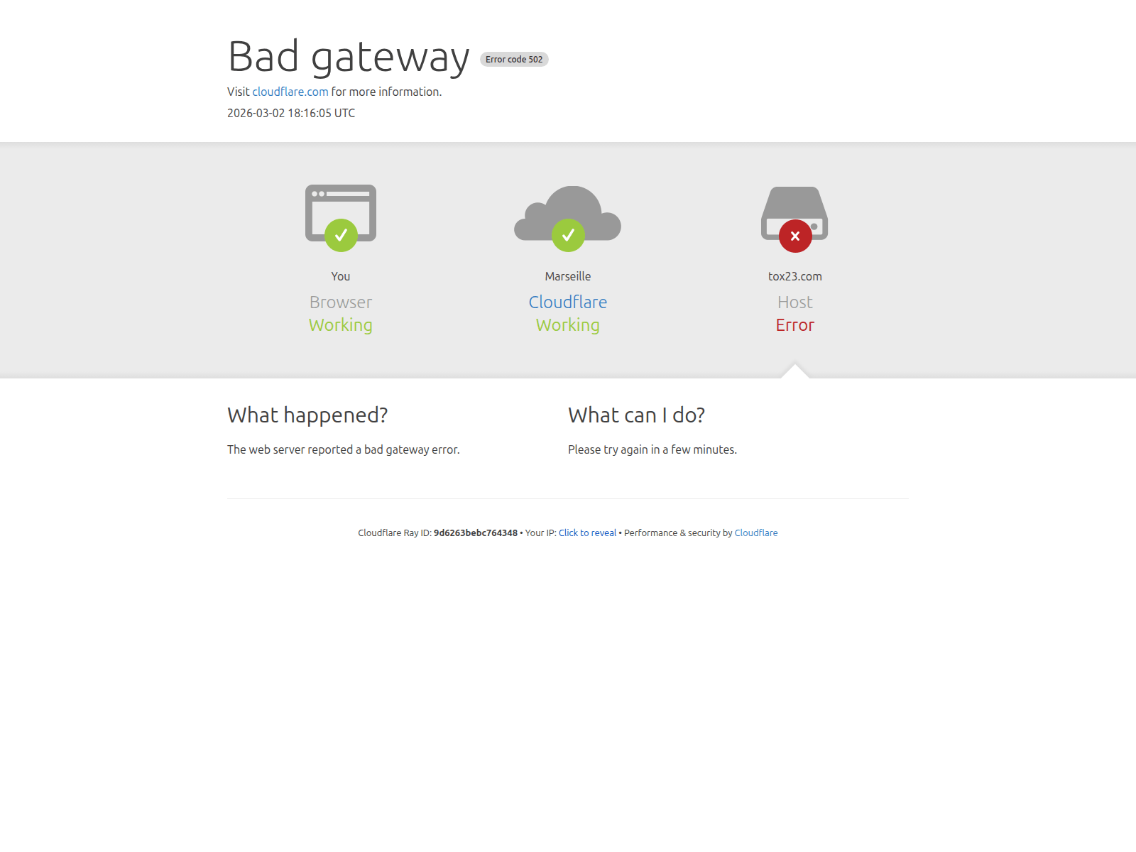 Screenshot of tox23.com