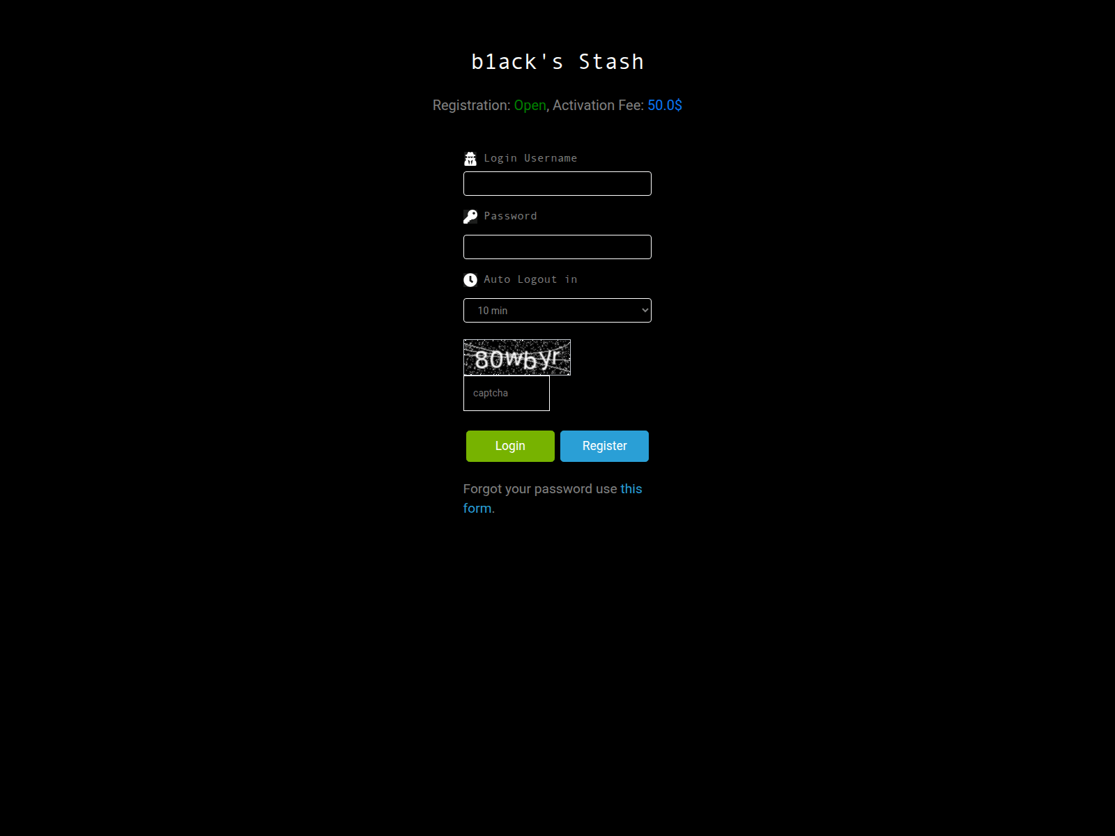 Screenshot of blackstash.cm