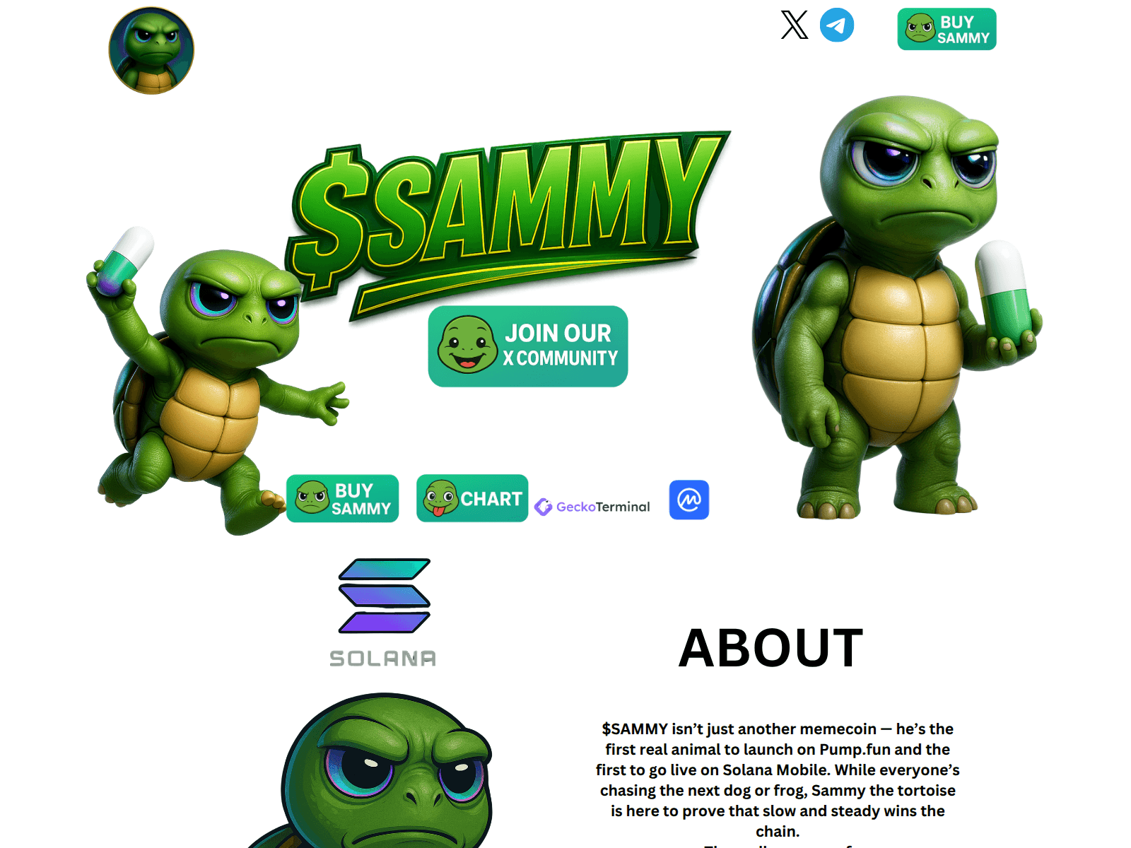 Screenshot of sammycoin.fun