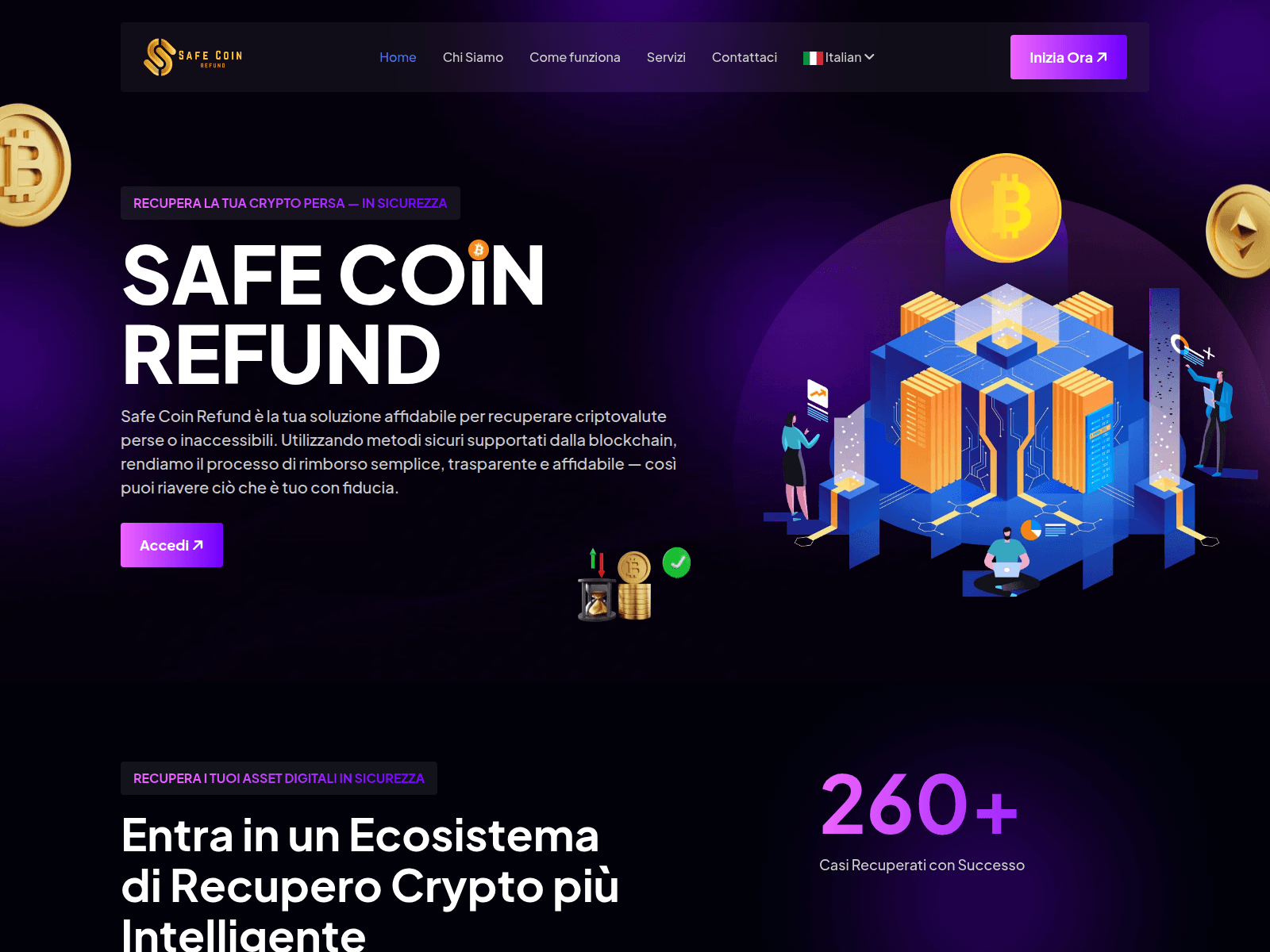 Screenshot of safecoinrefund.com