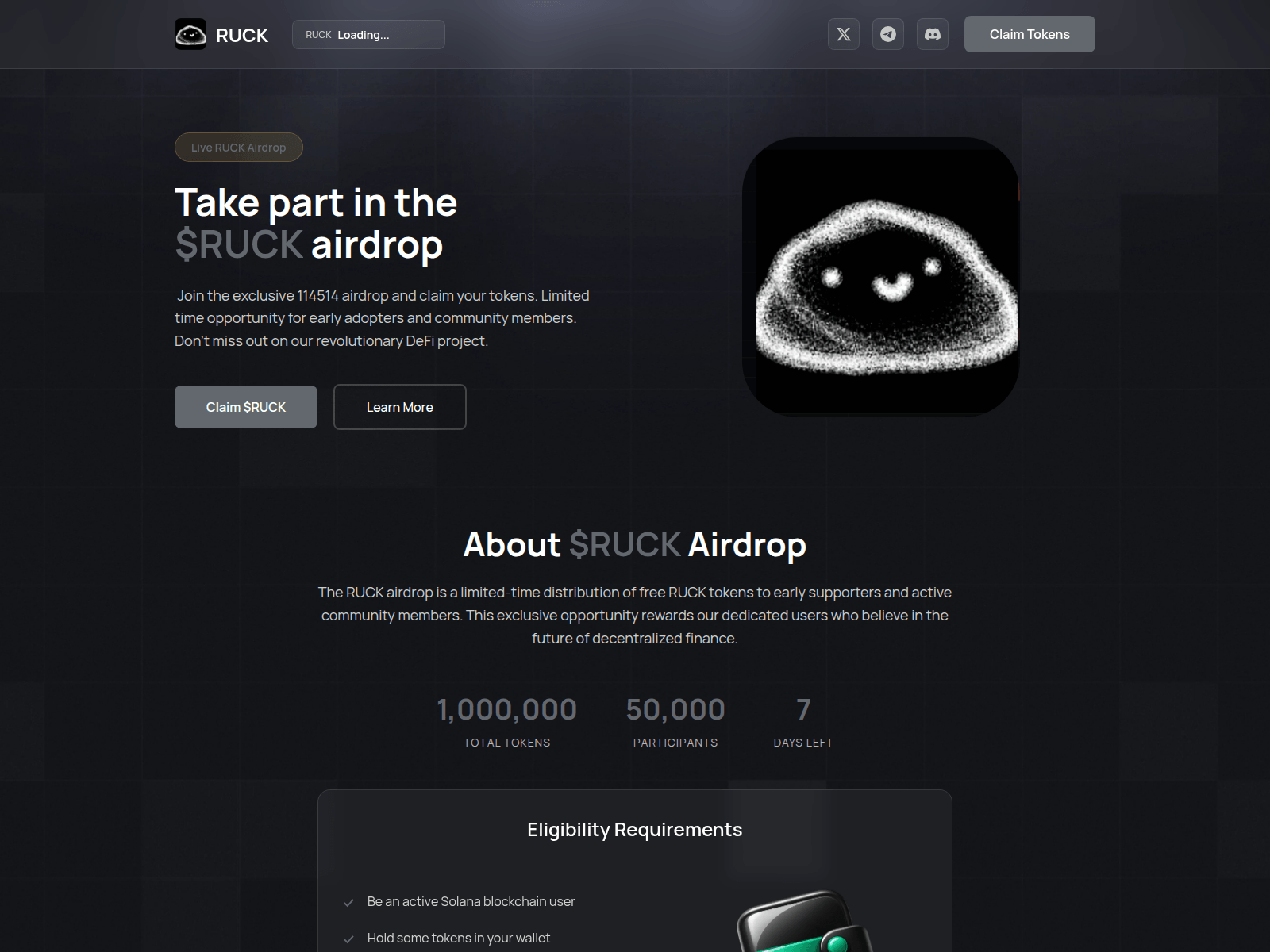 Screenshot of claimruck.pages.dev