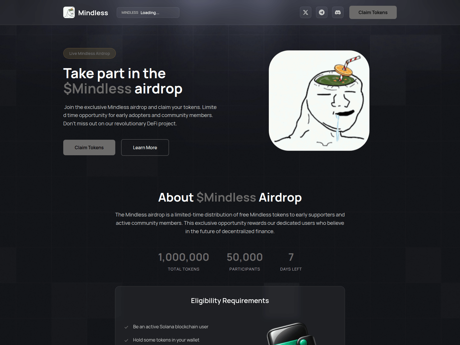 Screenshot of claim-mindless.pages.dev