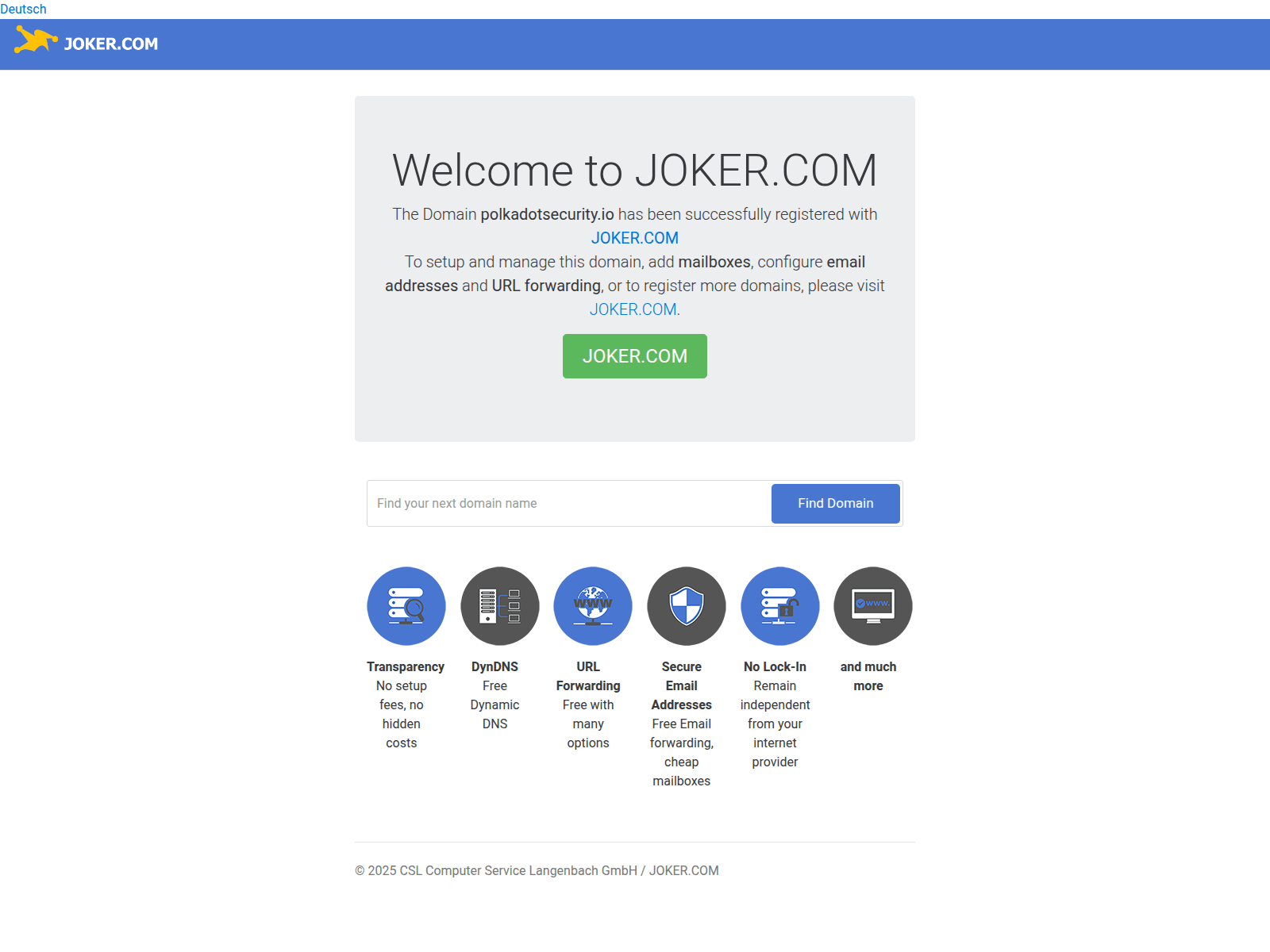 Screenshot of polkadotsecurity.io