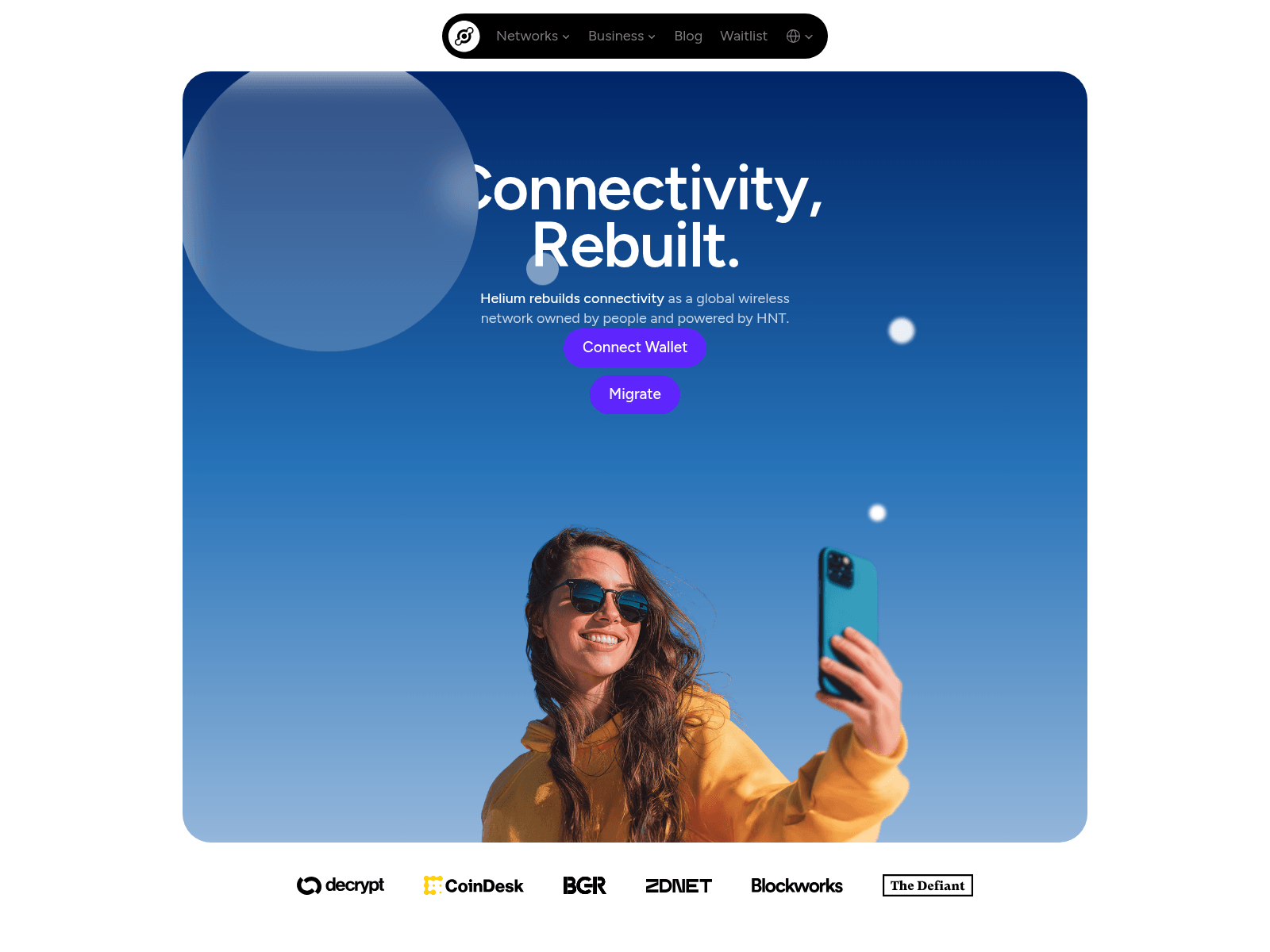 Screenshot of helium-migration.live