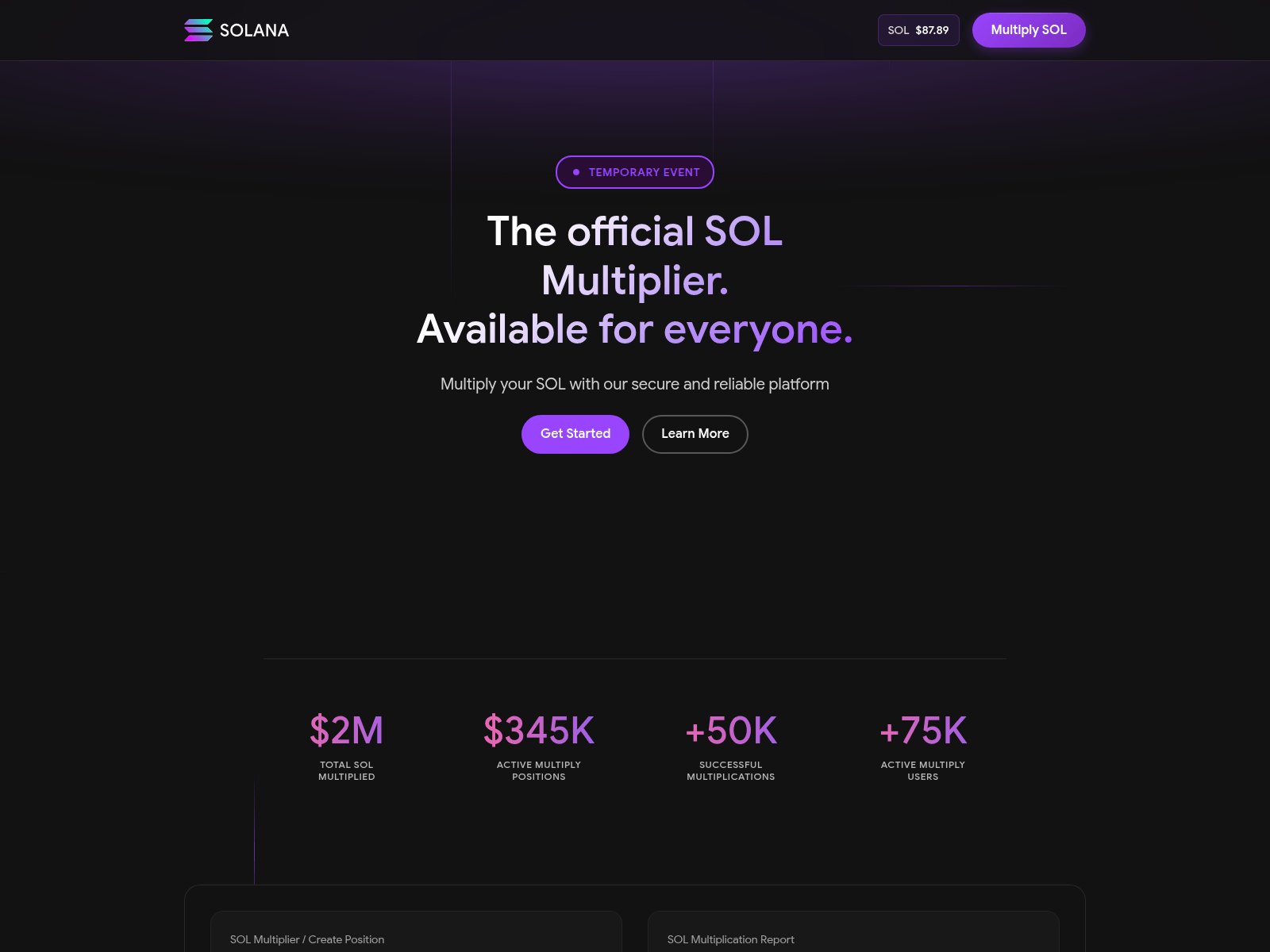 Screenshot of solmultiplier.site