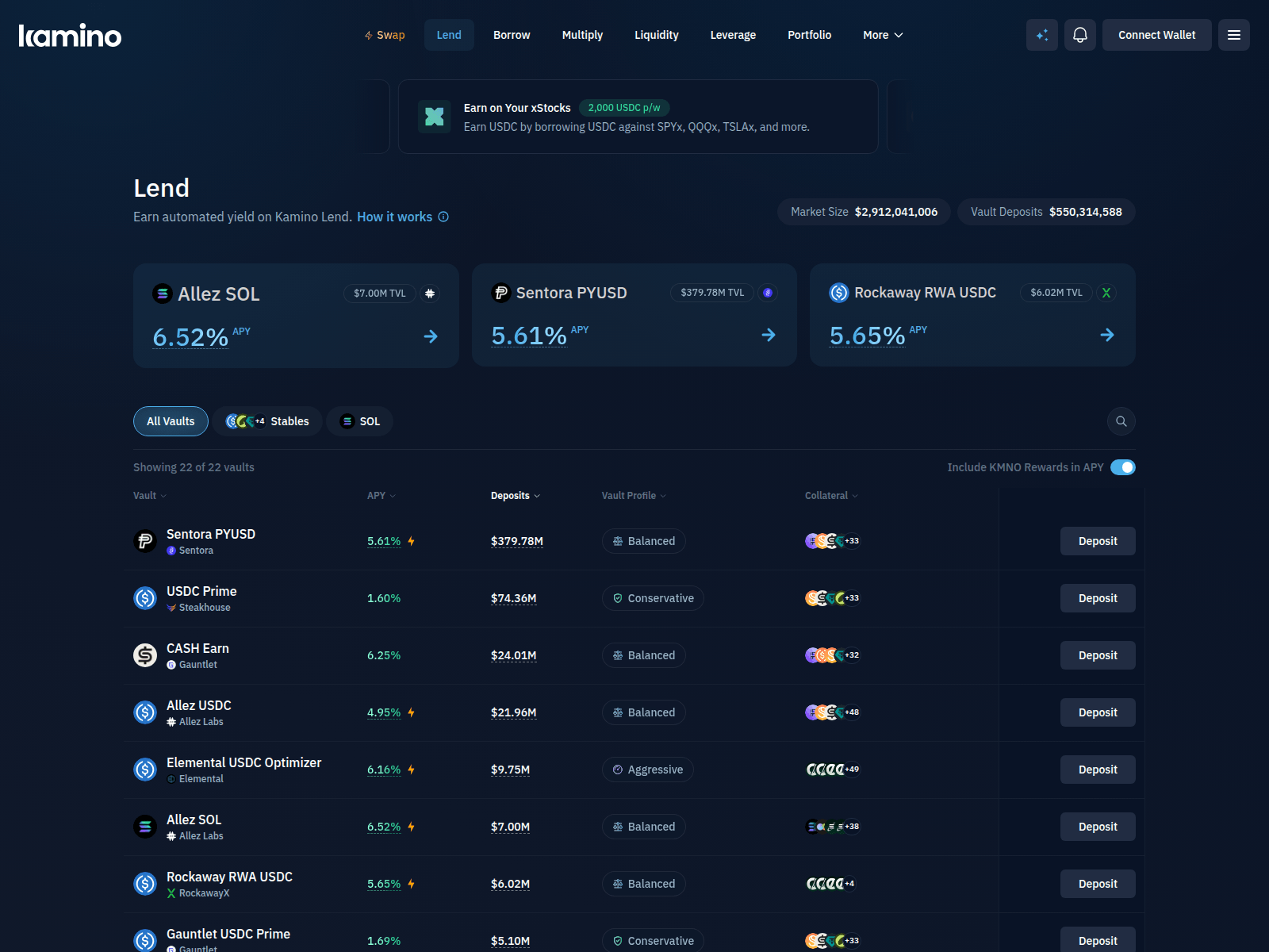 Screenshot of kamino.bond