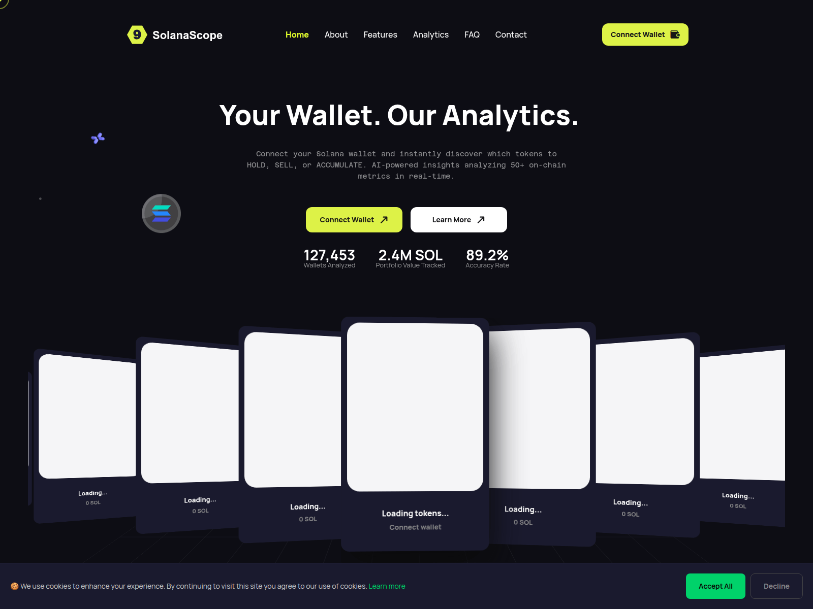 Screenshot of solanascope9.live