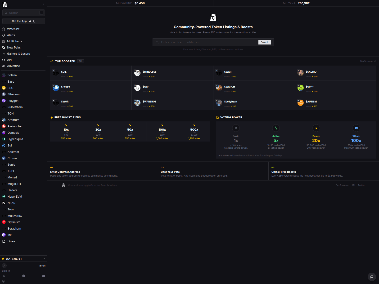 Screenshot of now-dexscreener.com