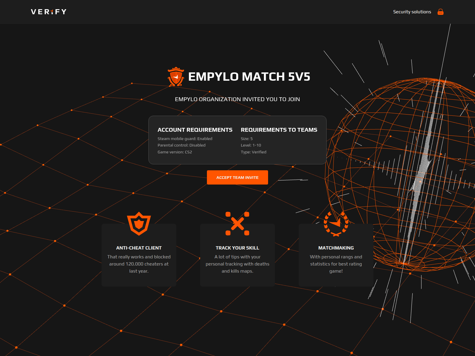 Screenshot of faceit.accept-invite.pro