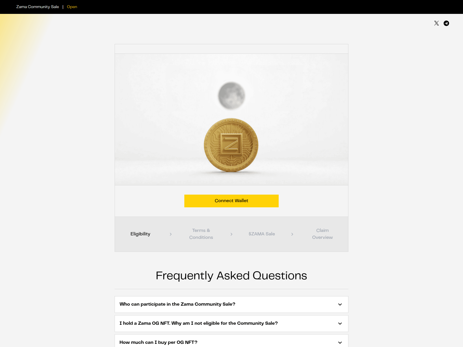 Screenshot of community-zama.xyz