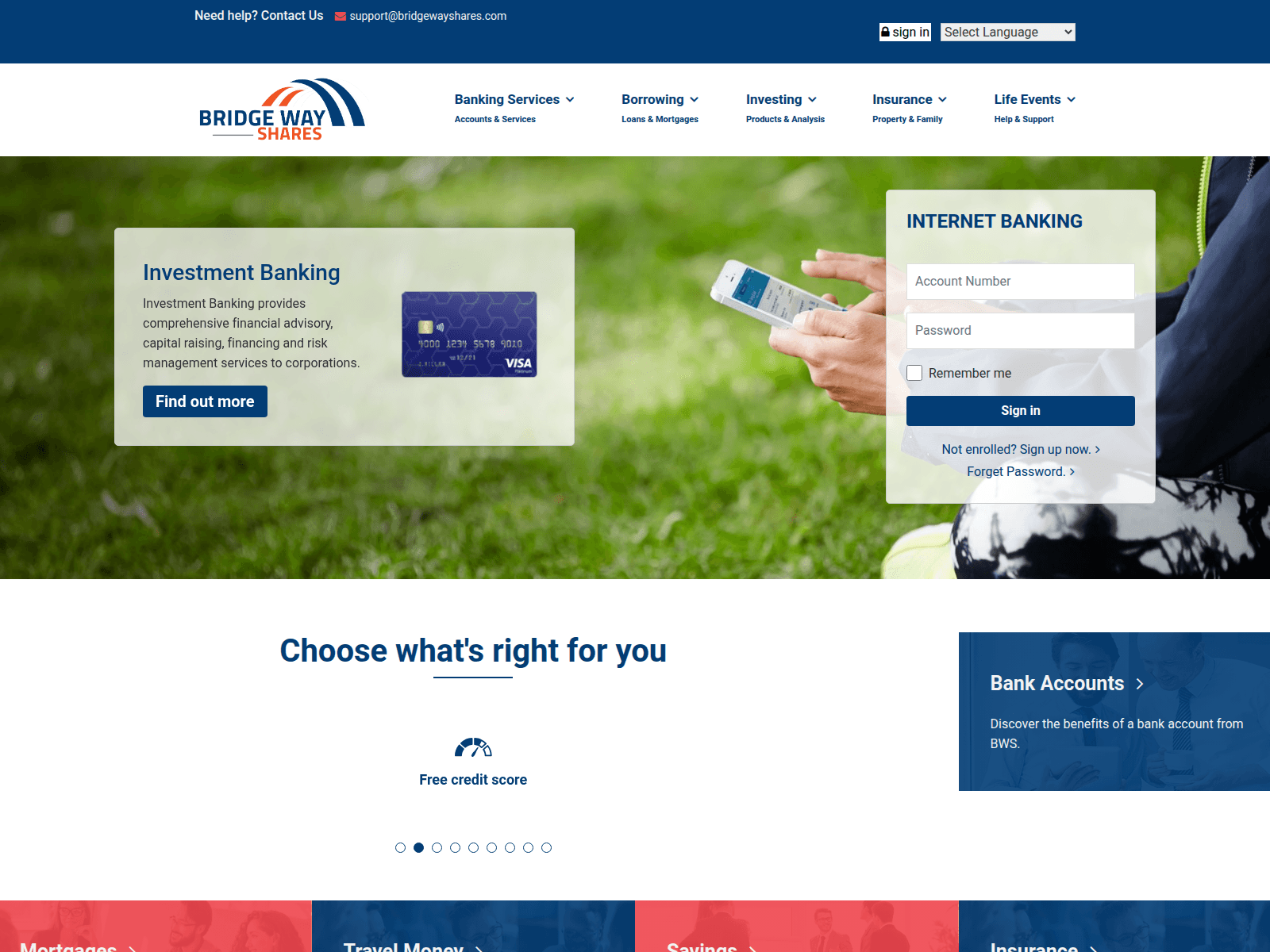 Screenshot of bridgewayshares.com