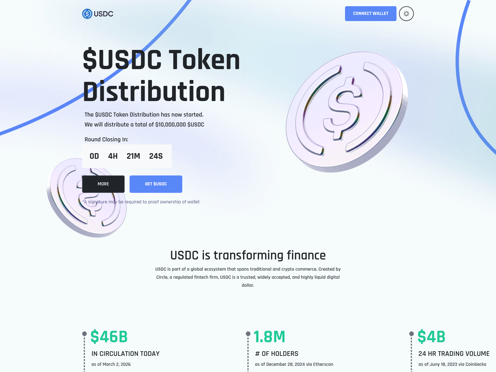 Screenshot of xpm2.top/usdc?claim.circle.com