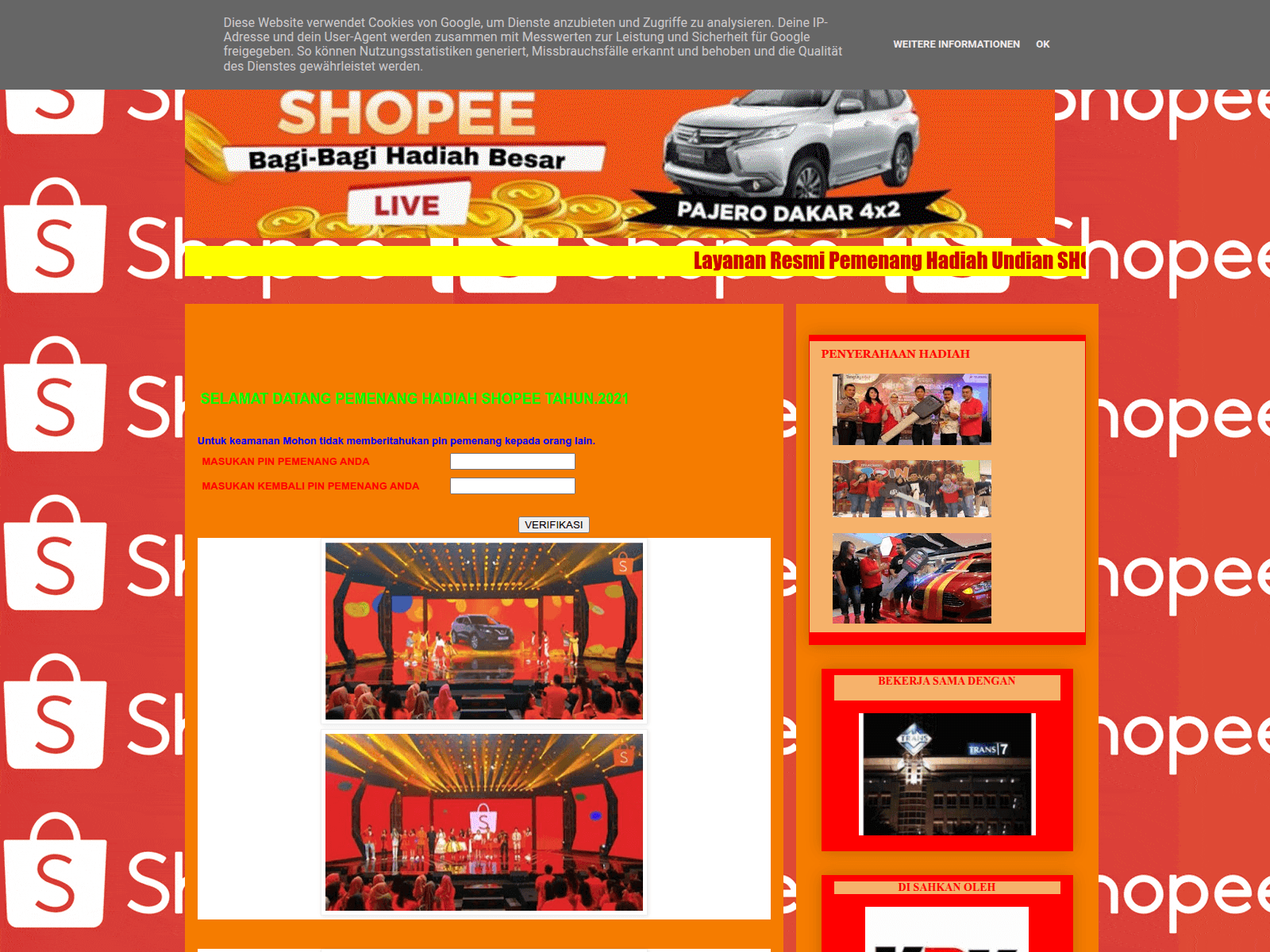 Screenshot of gebyar-shopee62.blogspot.com