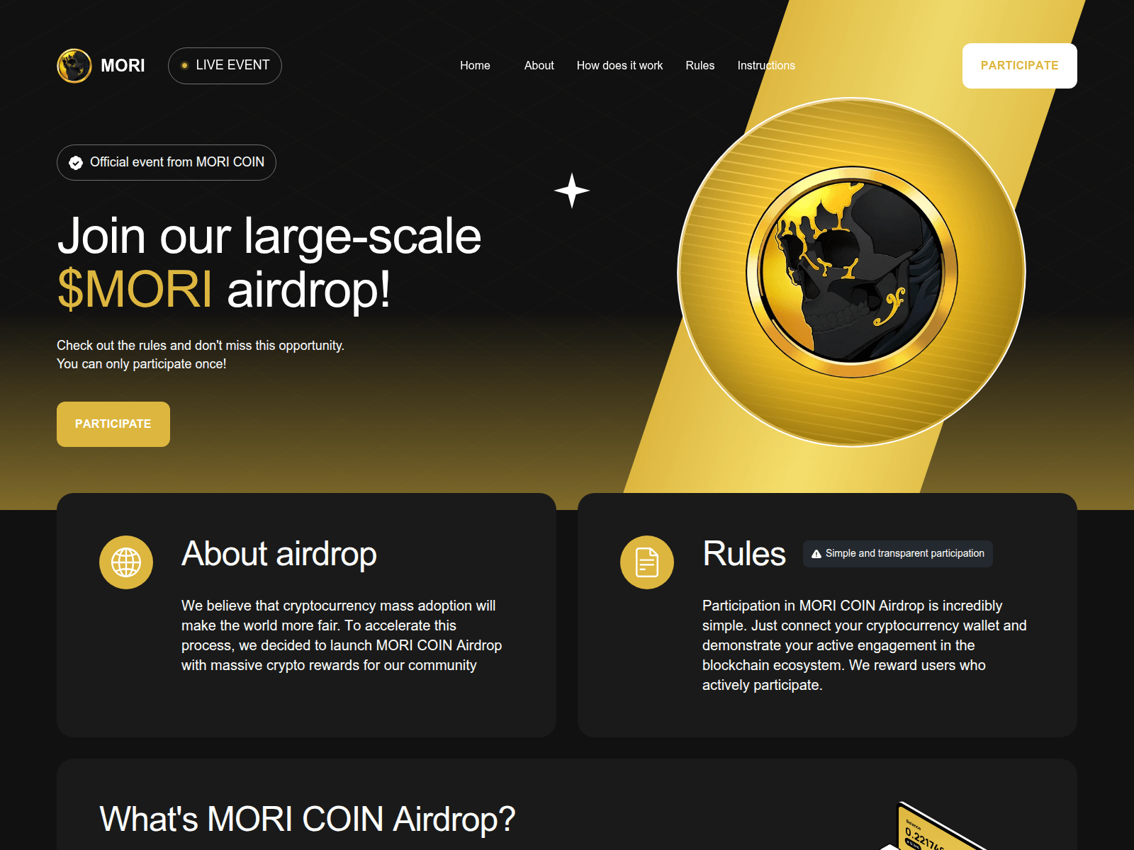 Screenshot of moricoin.trade