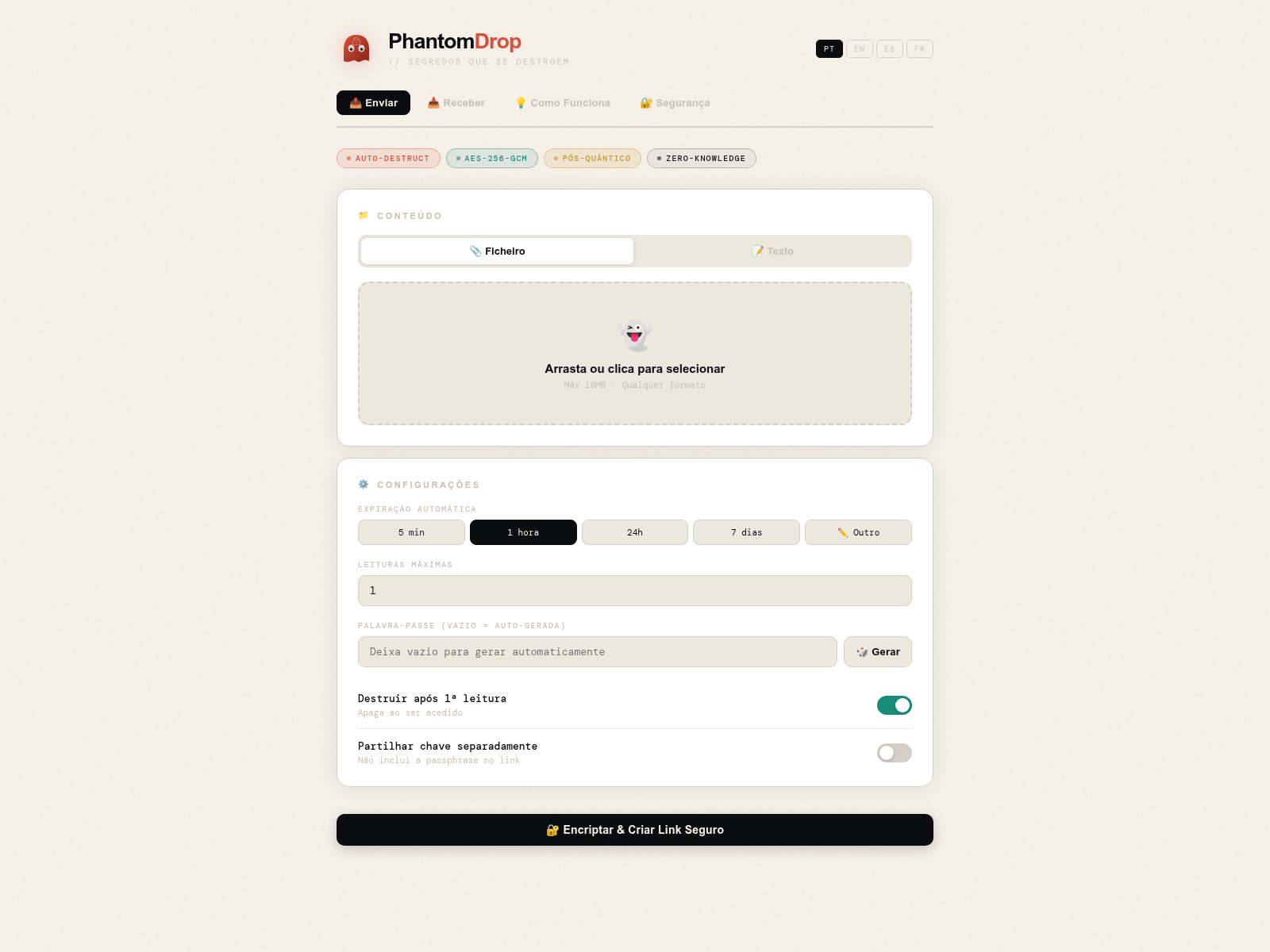 Screenshot of phantomdrop-app1.pages.dev