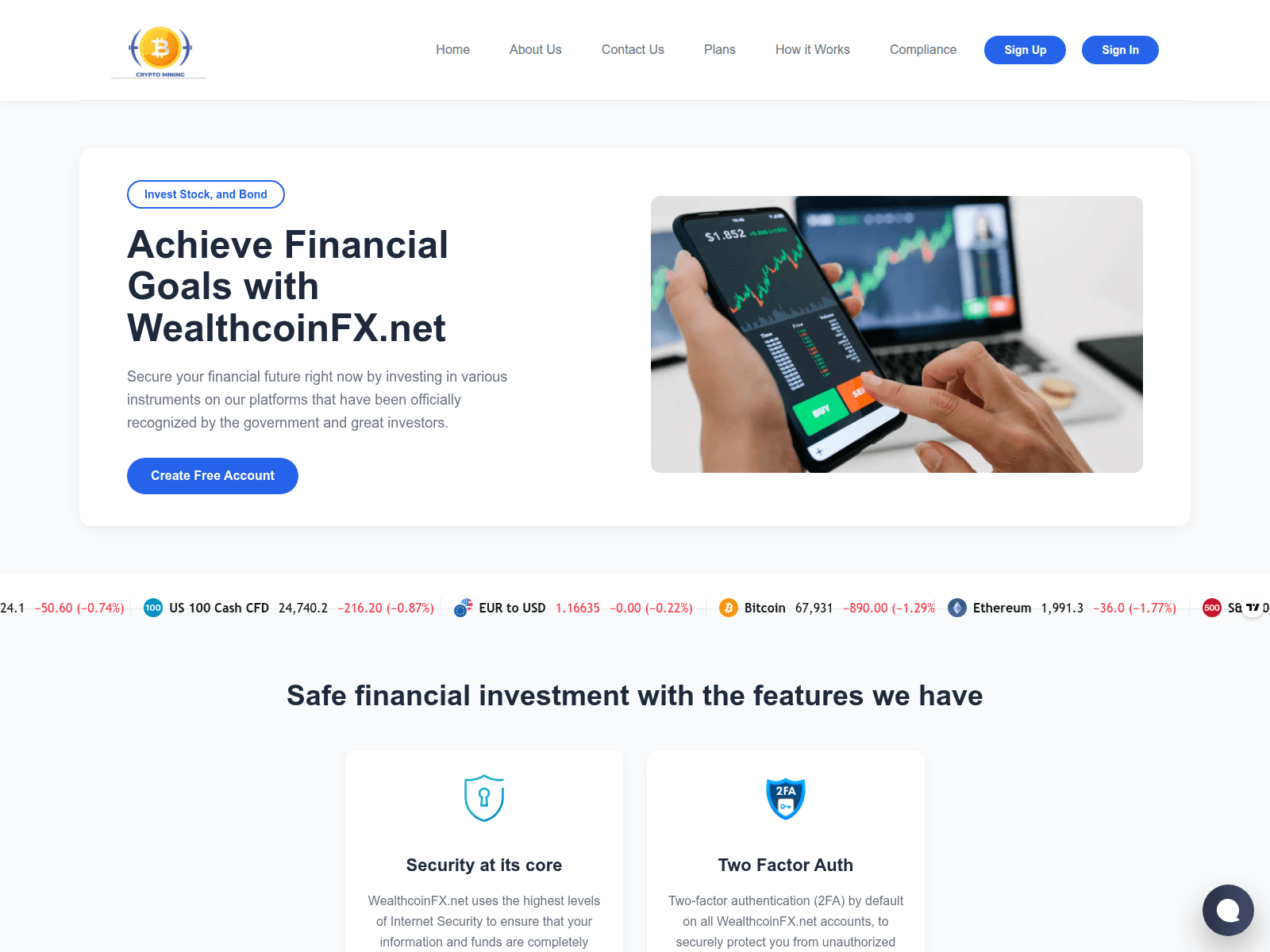 Screenshot of wealthcoinfx.net