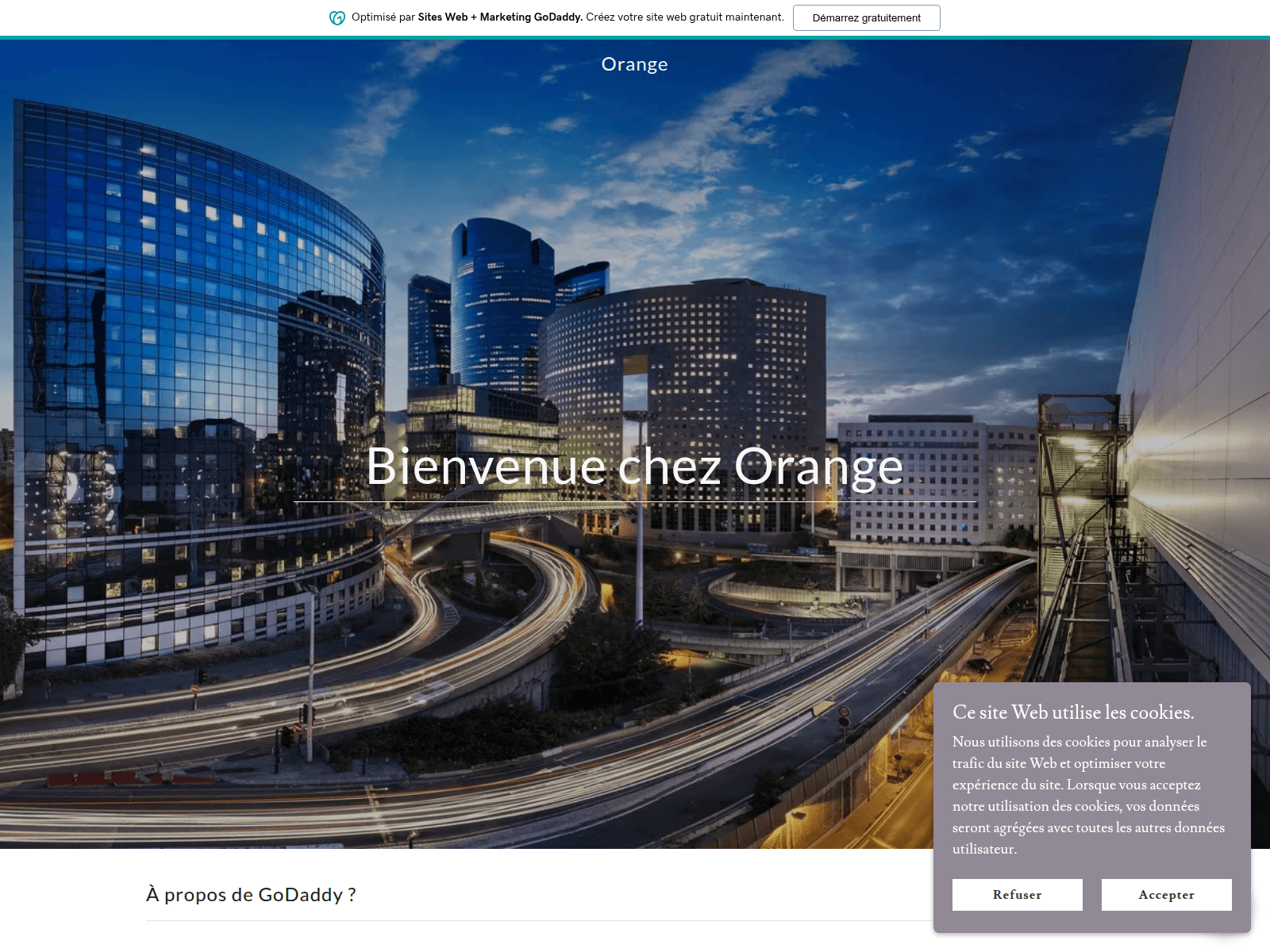 Screenshot of orange96.godaddysites.com
