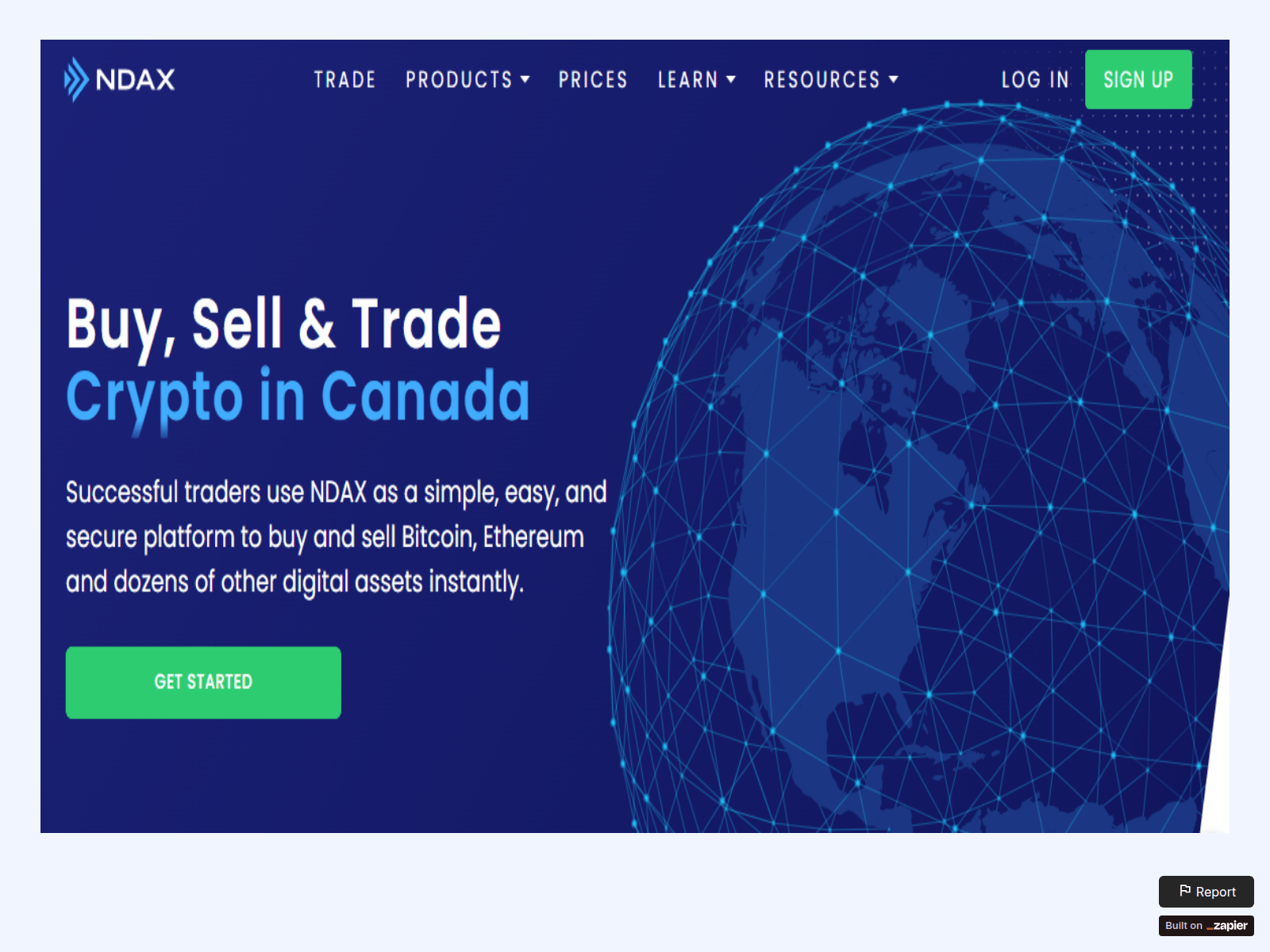 Screenshot of ndaxweb.zapier.app