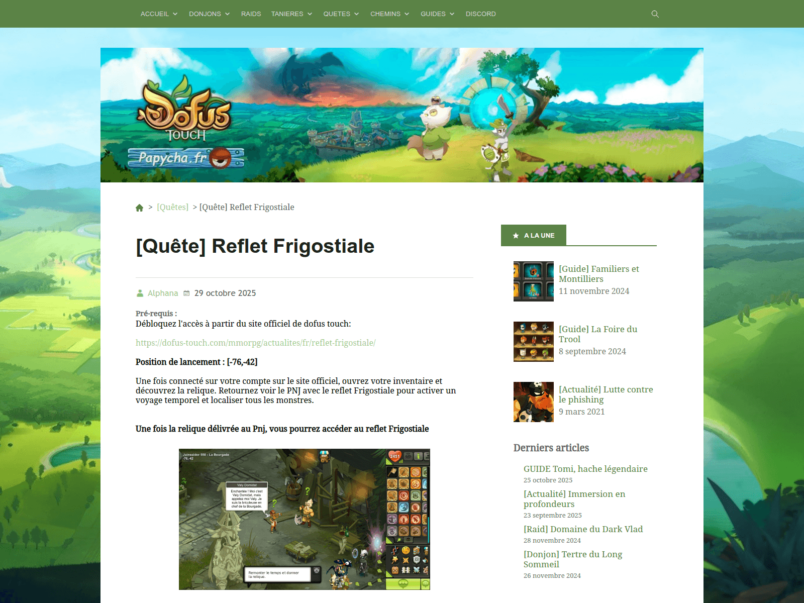 Screenshot of www.xn--papyha-zua.fr