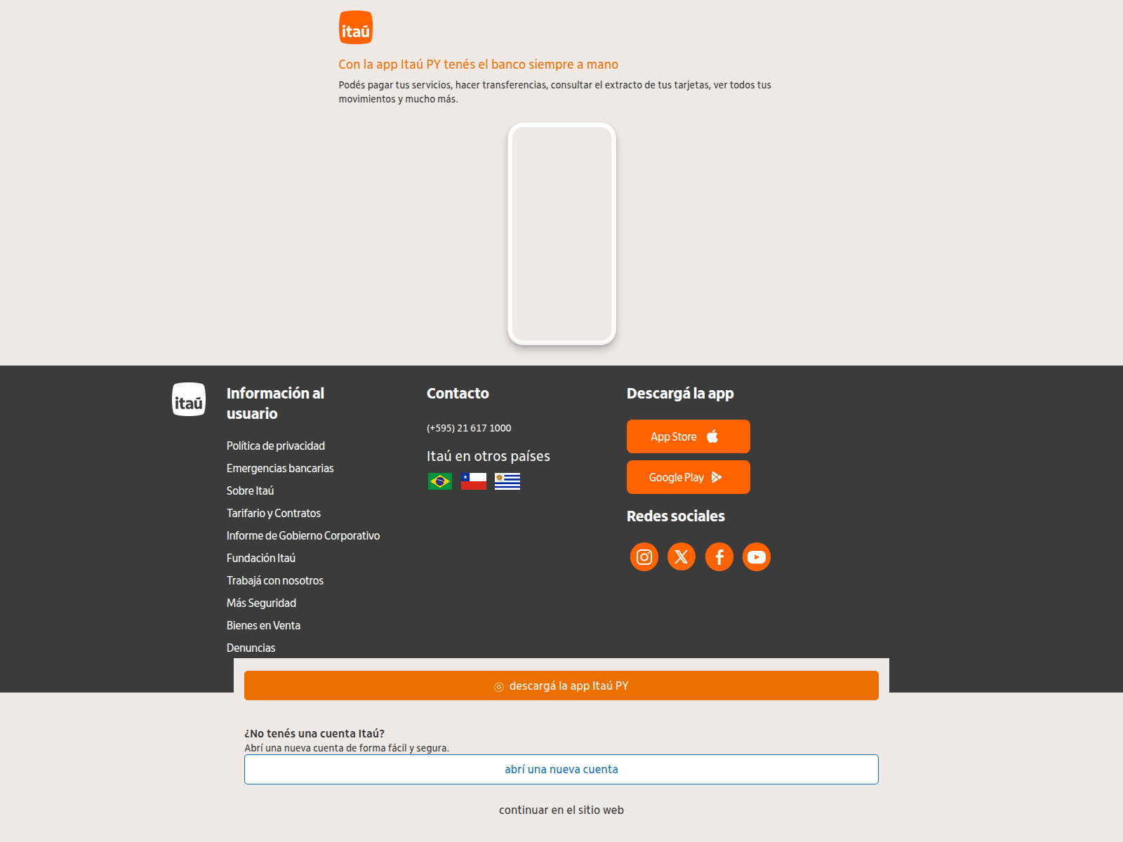 Screenshot of itau-otorgare.cc