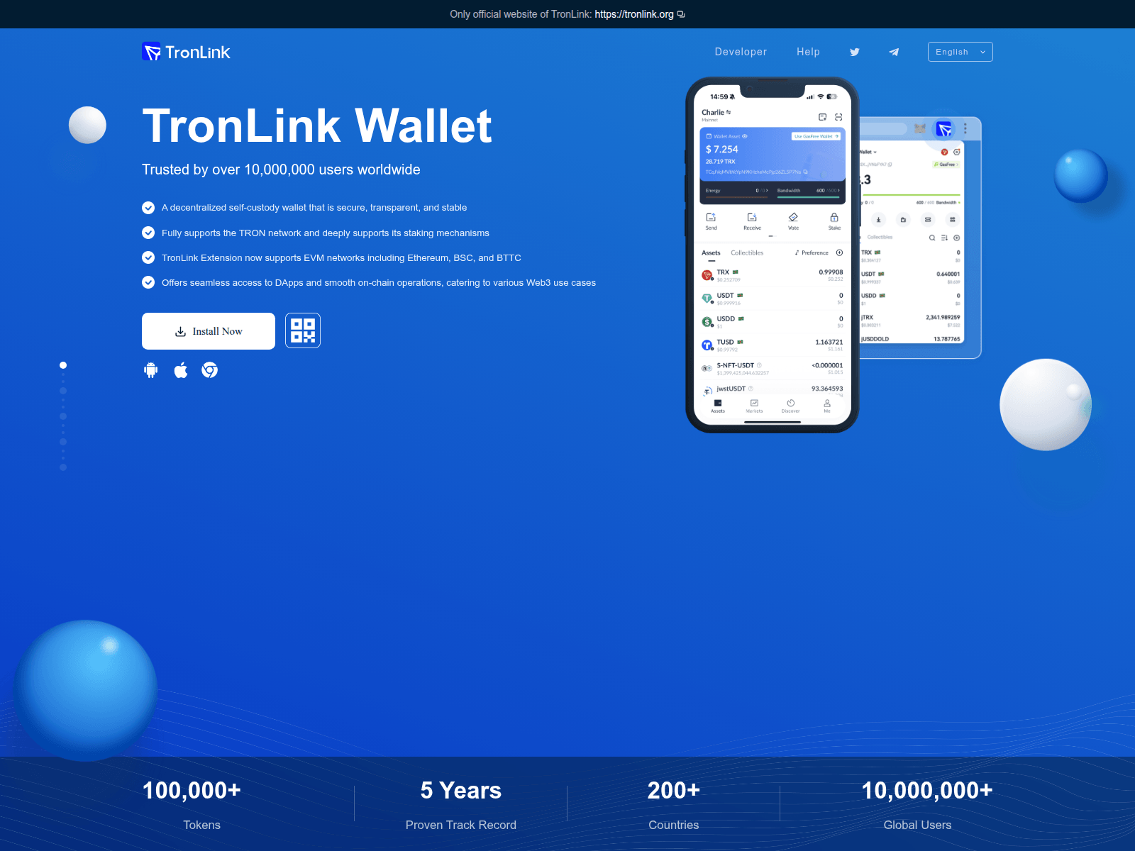 Screenshot of tronlink.cloud