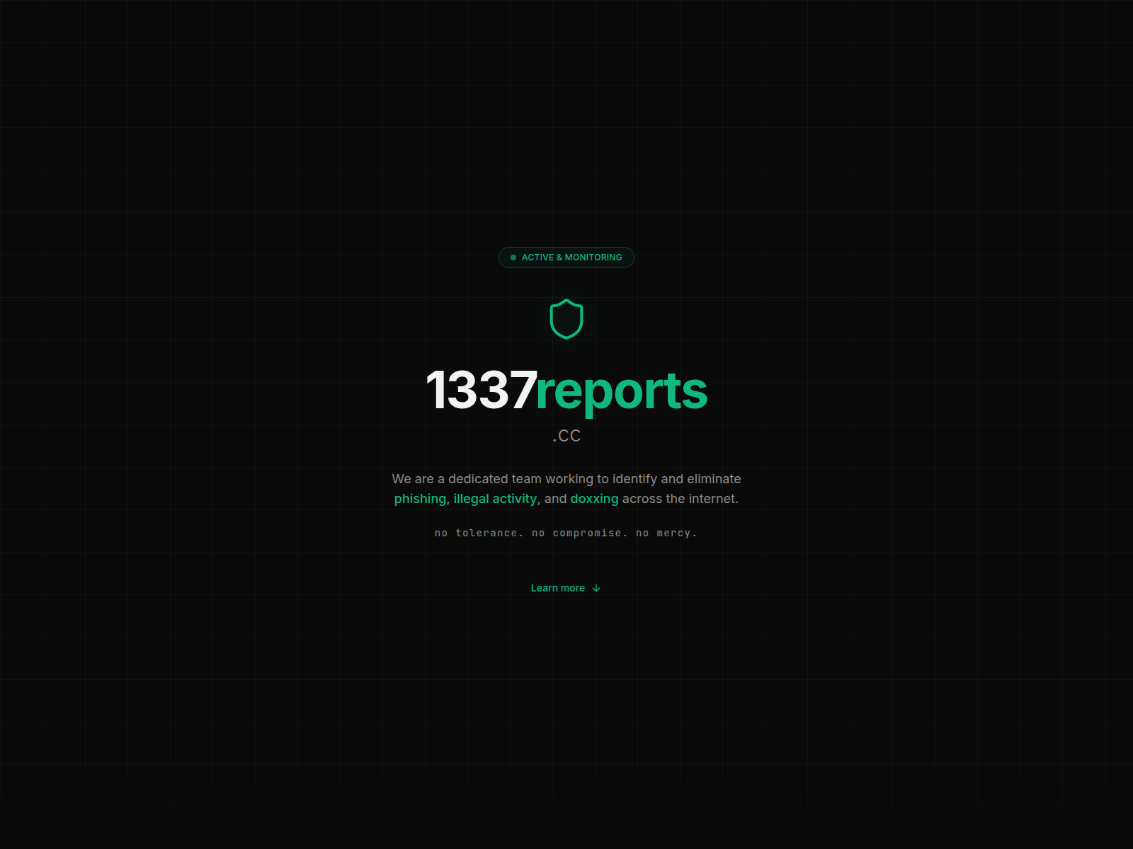 Screenshot of 1337reports.cc
