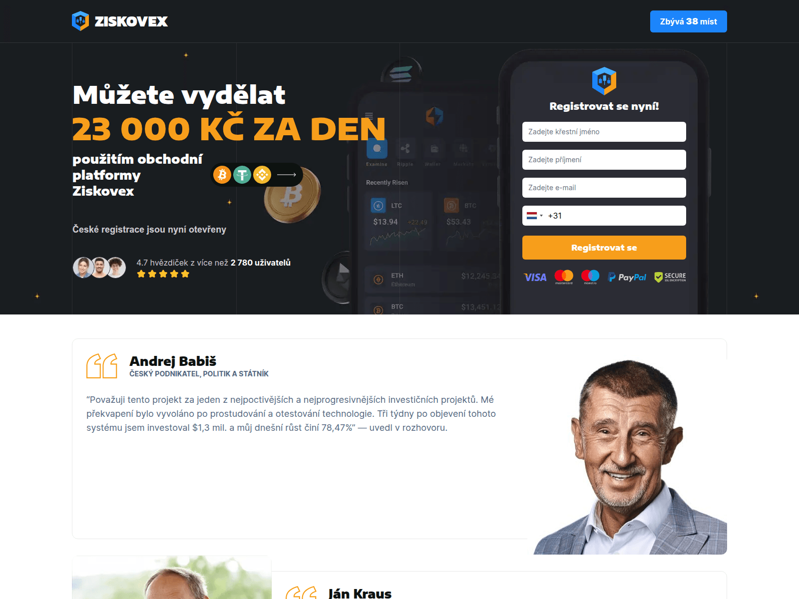 Screenshot of ziskovex.cz