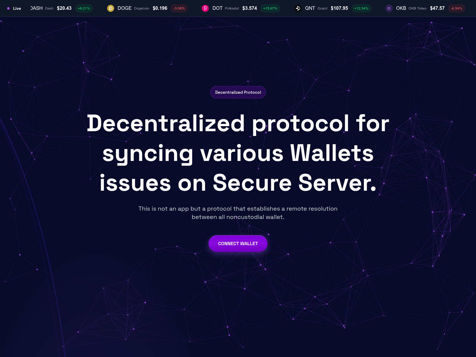 Screenshot of connectblockchain.vercel.app