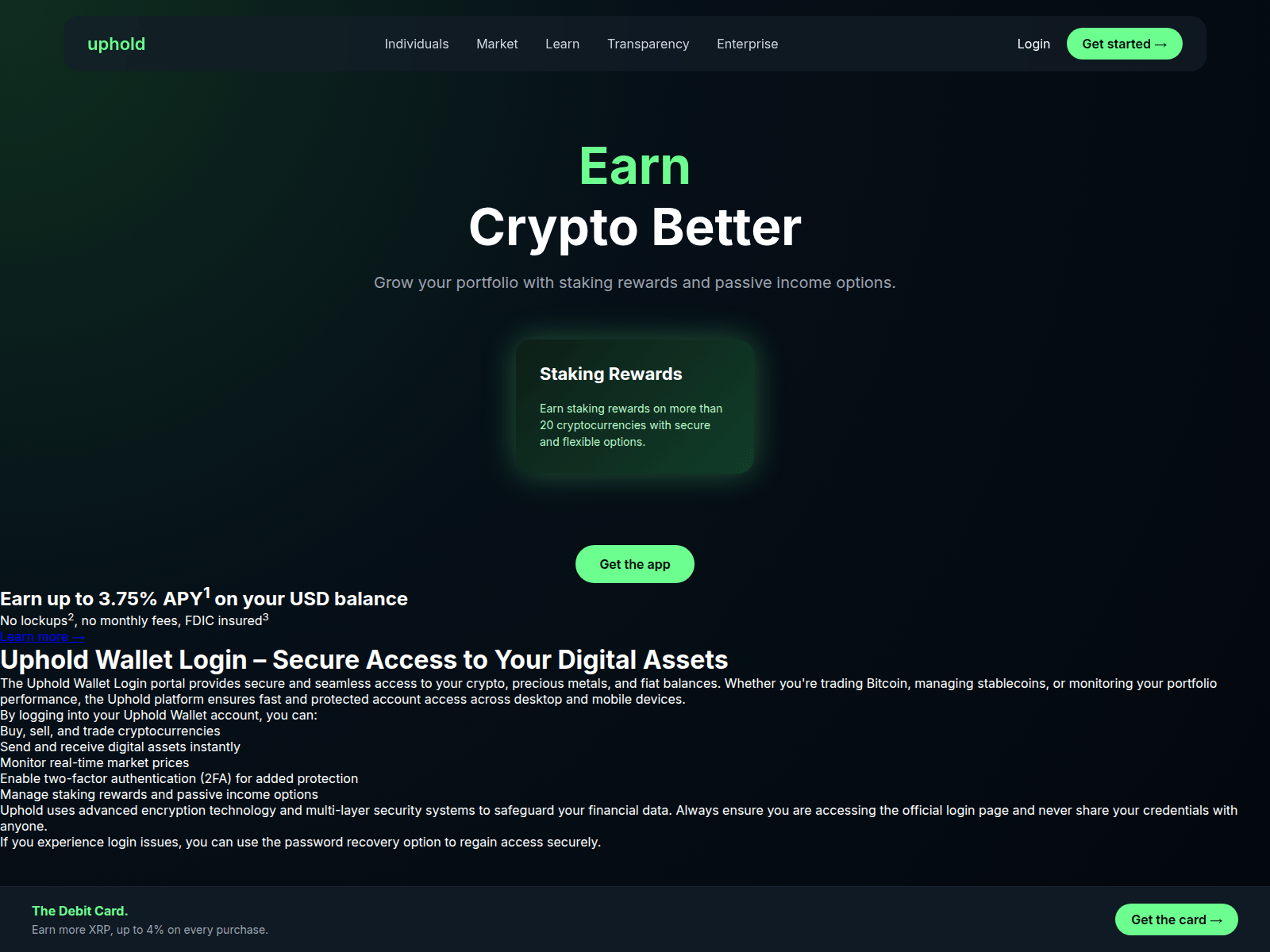 Screenshot of uphold-wallet-account-login.pages.dev