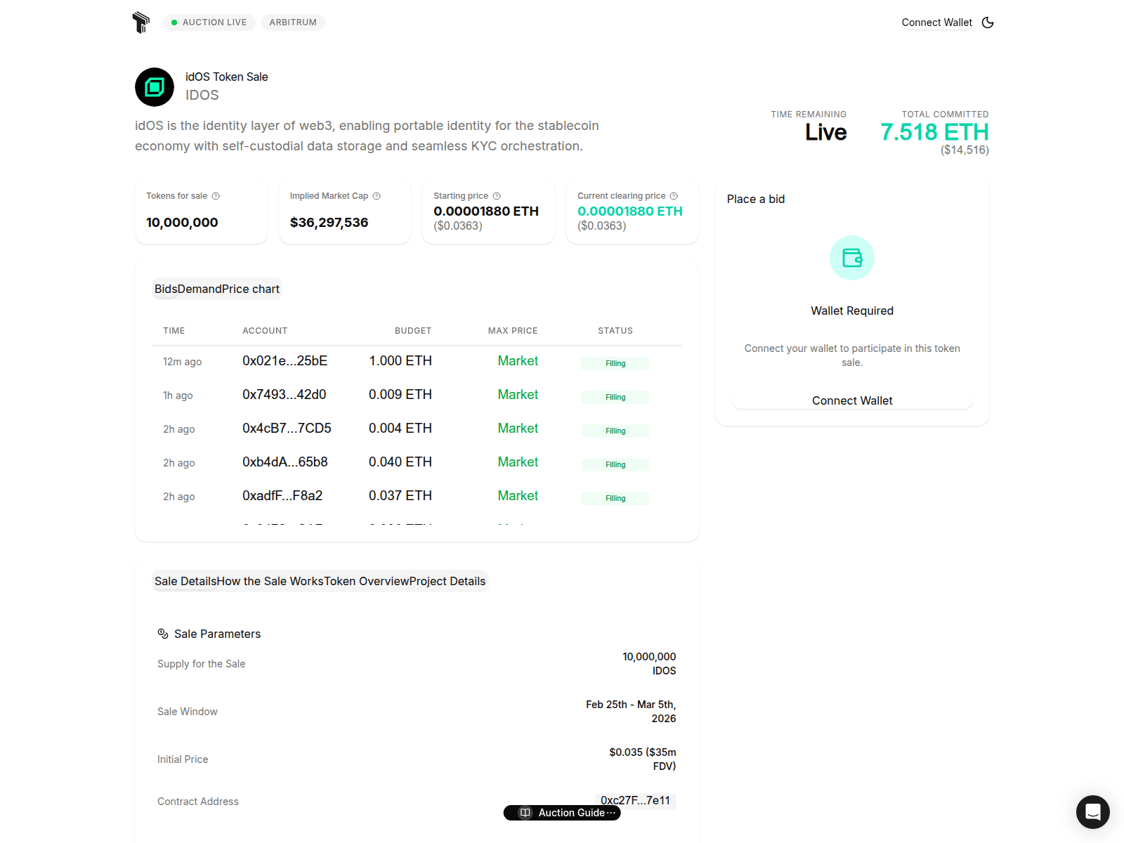 Screenshot of tallyidos.xyz
