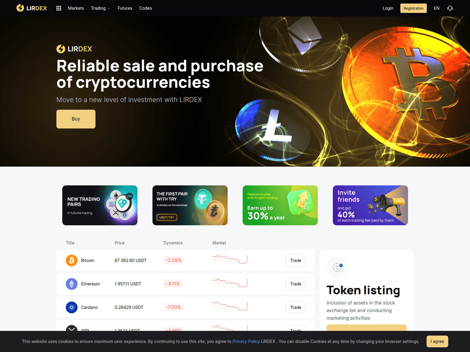 Screenshot of lirdex.net