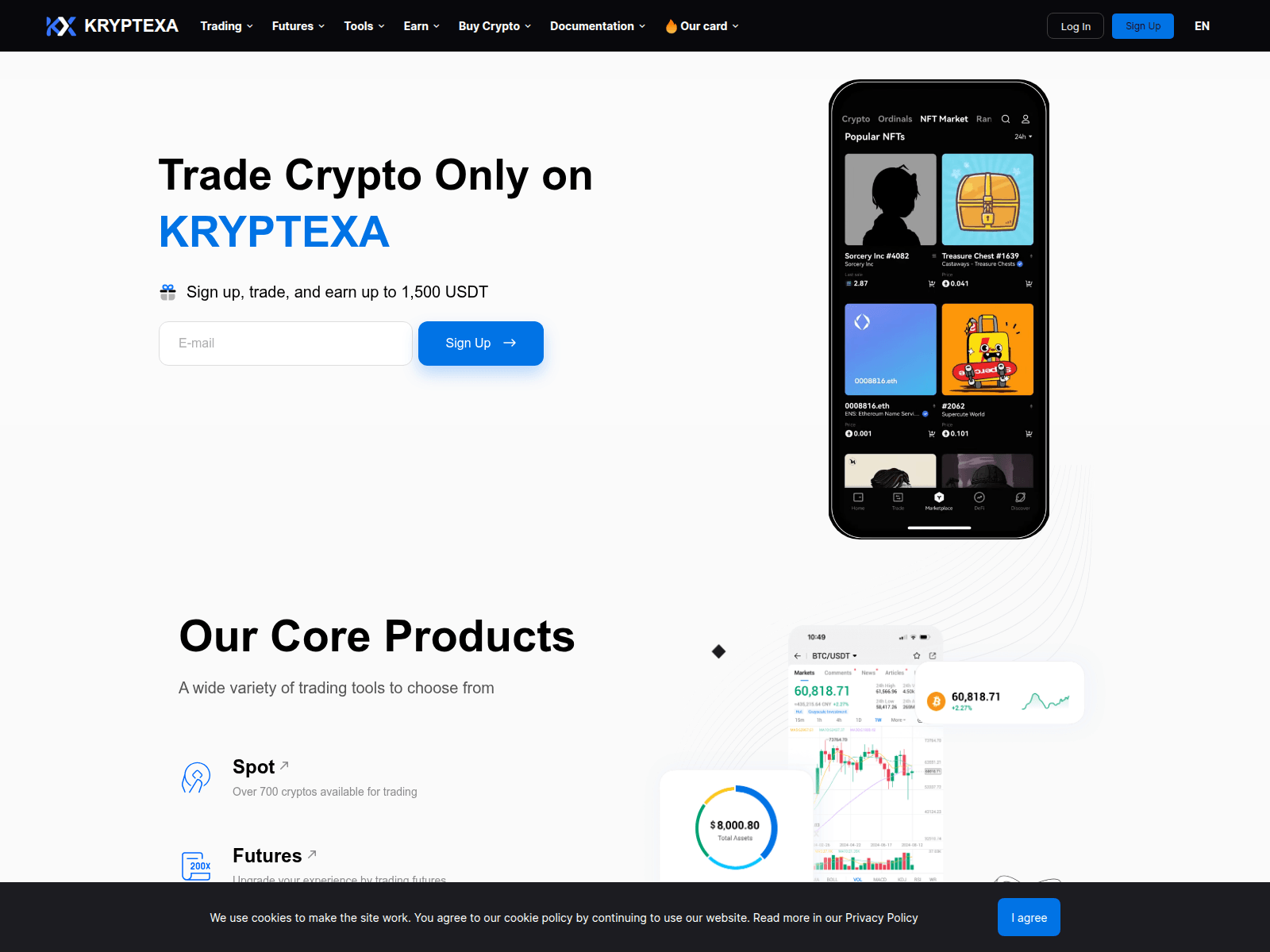 Screenshot of kryptexa.io