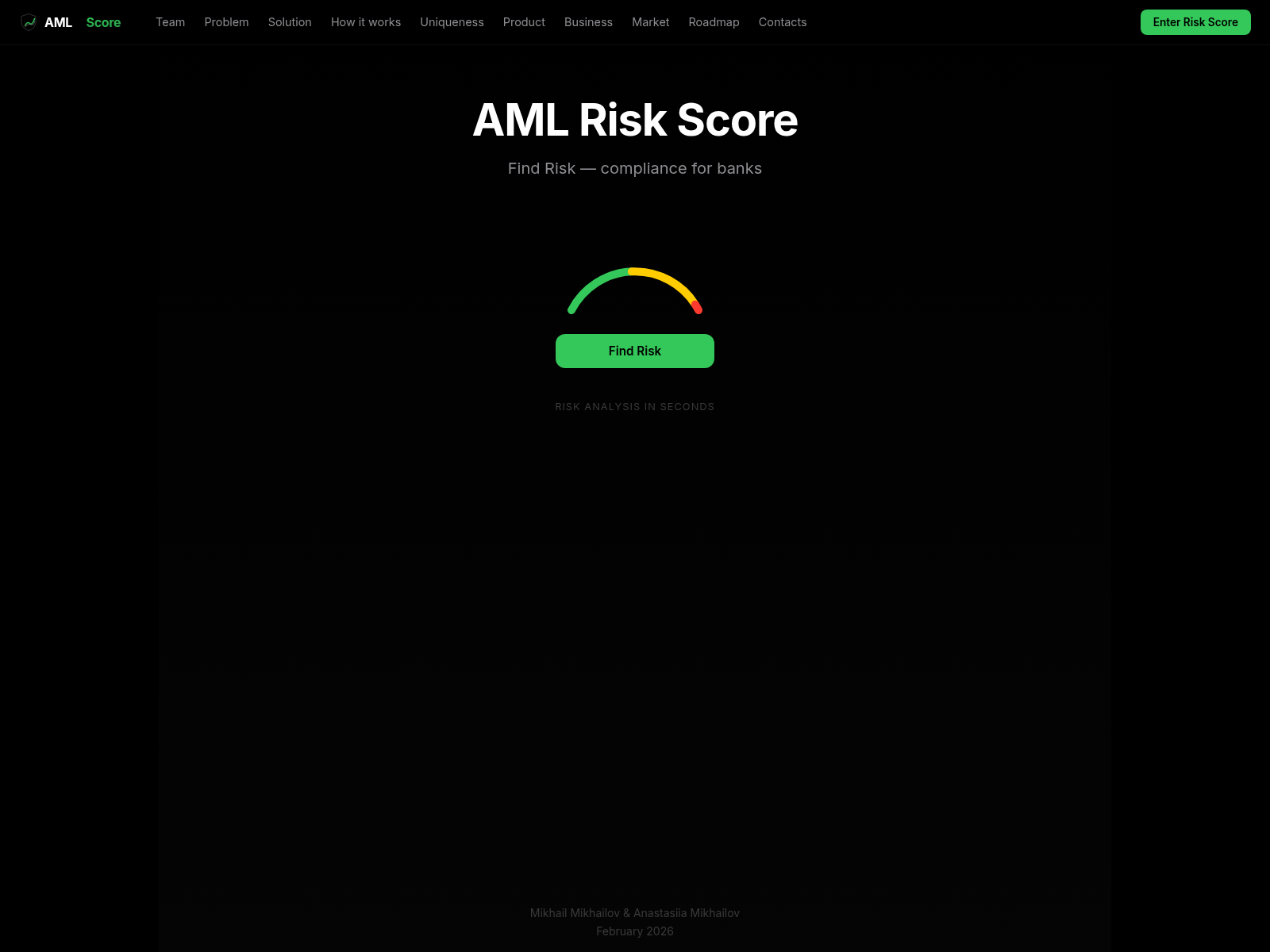 Screenshot of amlriskscore.ru